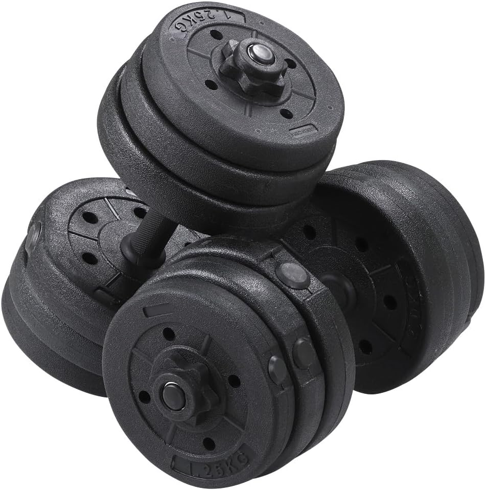 Yaheetech 30KG/25KG/20KG/15KG Adjustable Dumbbells...