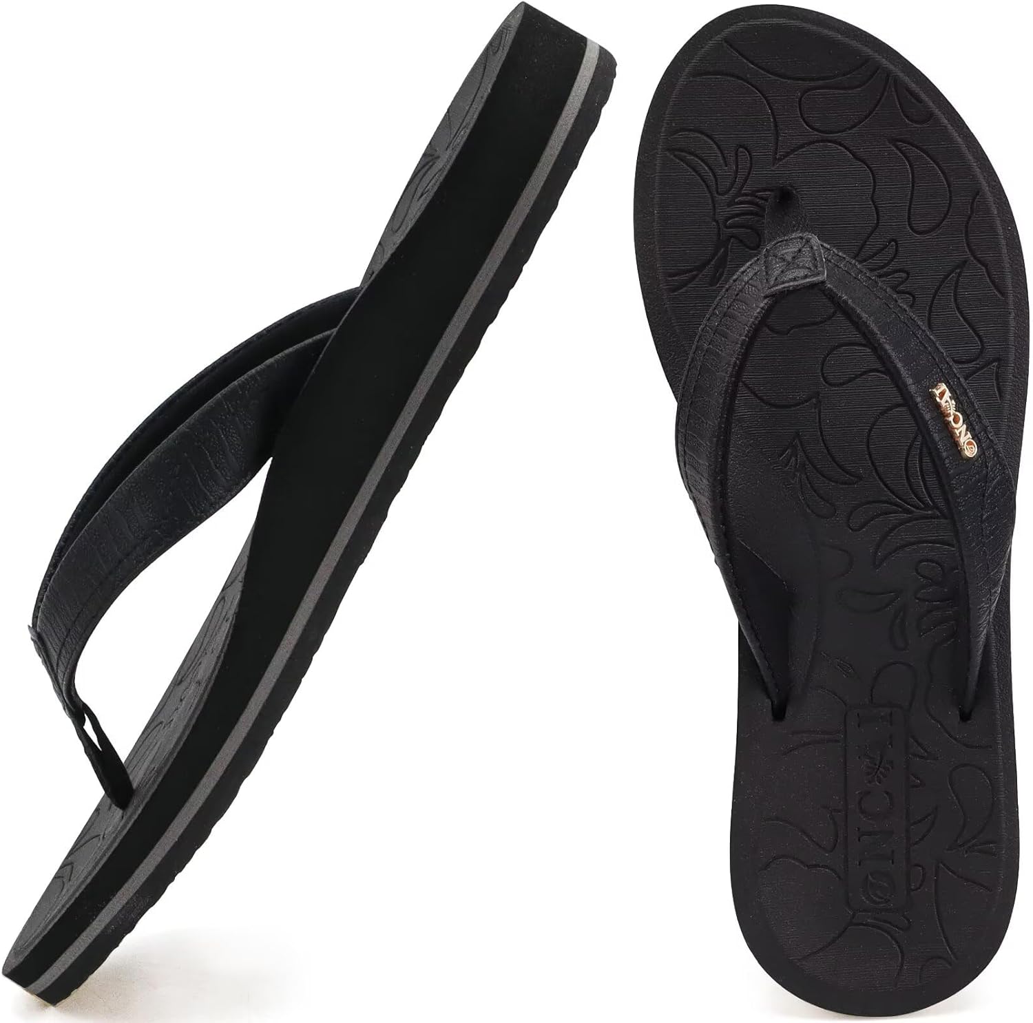 ONCAI Women's Flip Flops Comfortable Summer Beach Thong Sandals for Women with C...