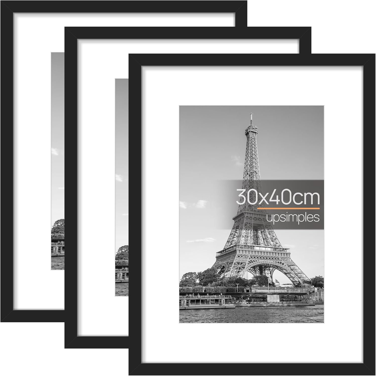 Stylish upsimples 3 Pack, High-Quality 30x40 Black Picture Frame, Special Wall H...