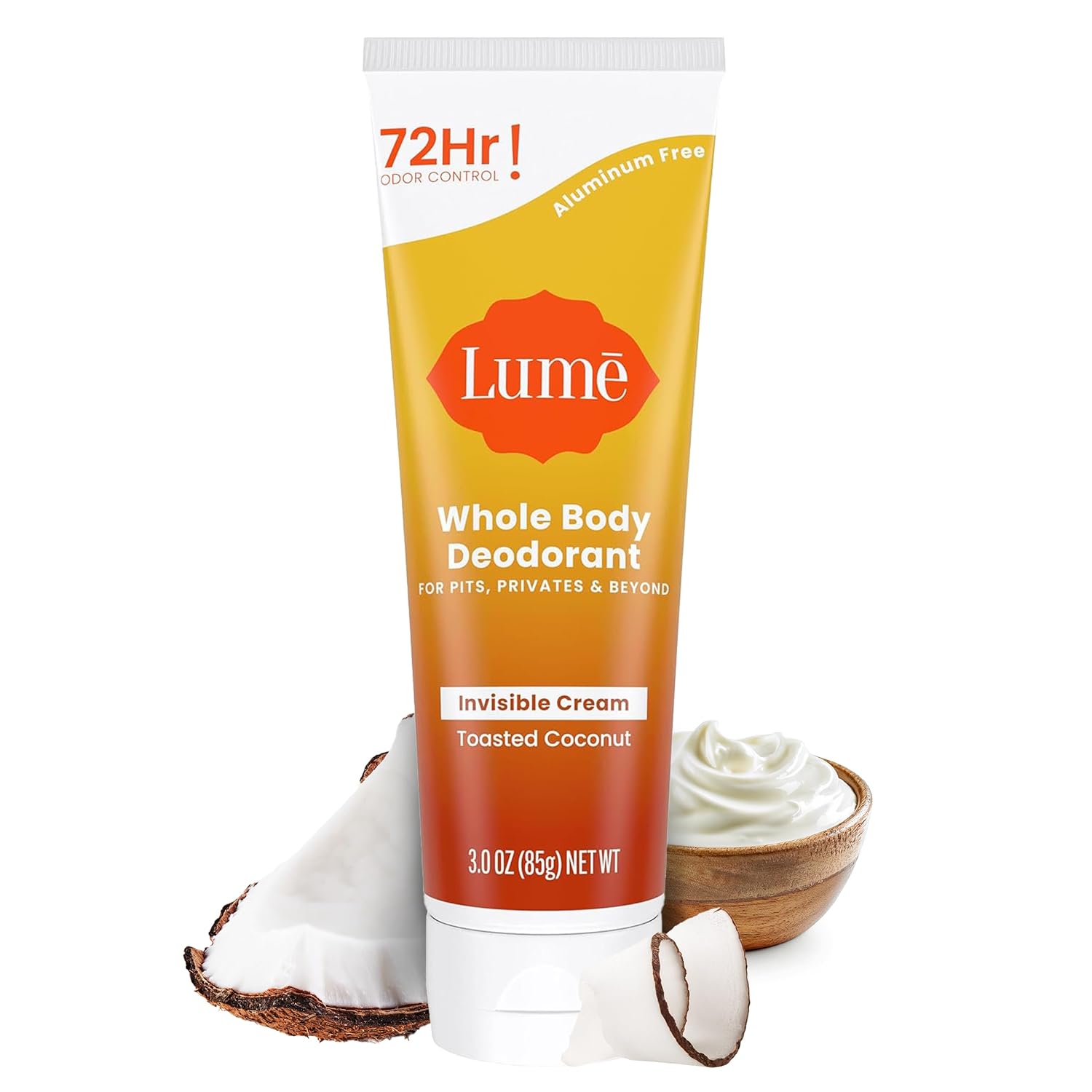 Lume Whole Body Deodorant - Invisible Cream Tube - 72 Hour Odor Control - Alumin...