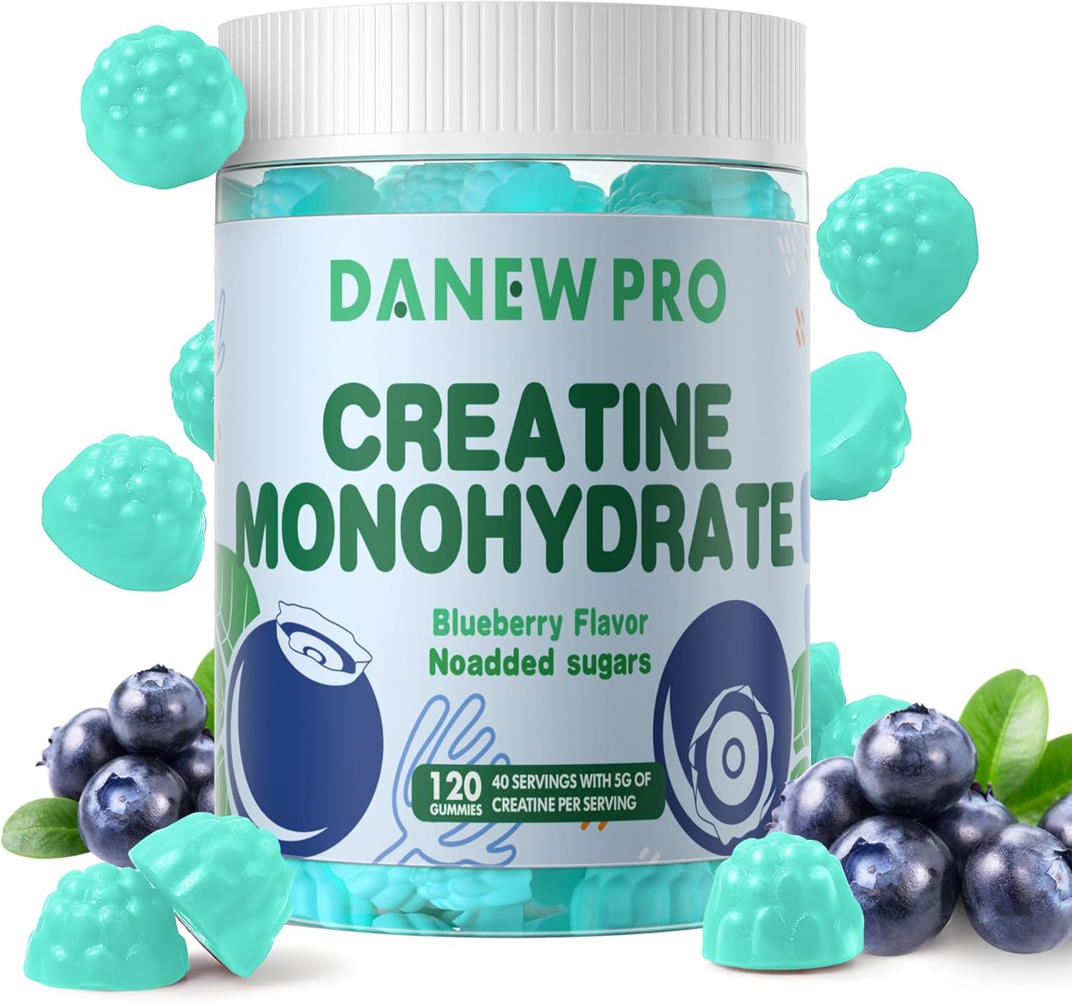 Creatine Monohydrate Gummies, Special Creatine Supplement for Men with 5000mg Ca...