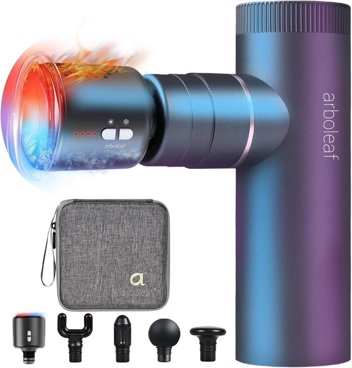 arboleaf Mini Massage Gun, Special Deep Tissue Heat Muscle Massage Gun with Heat...