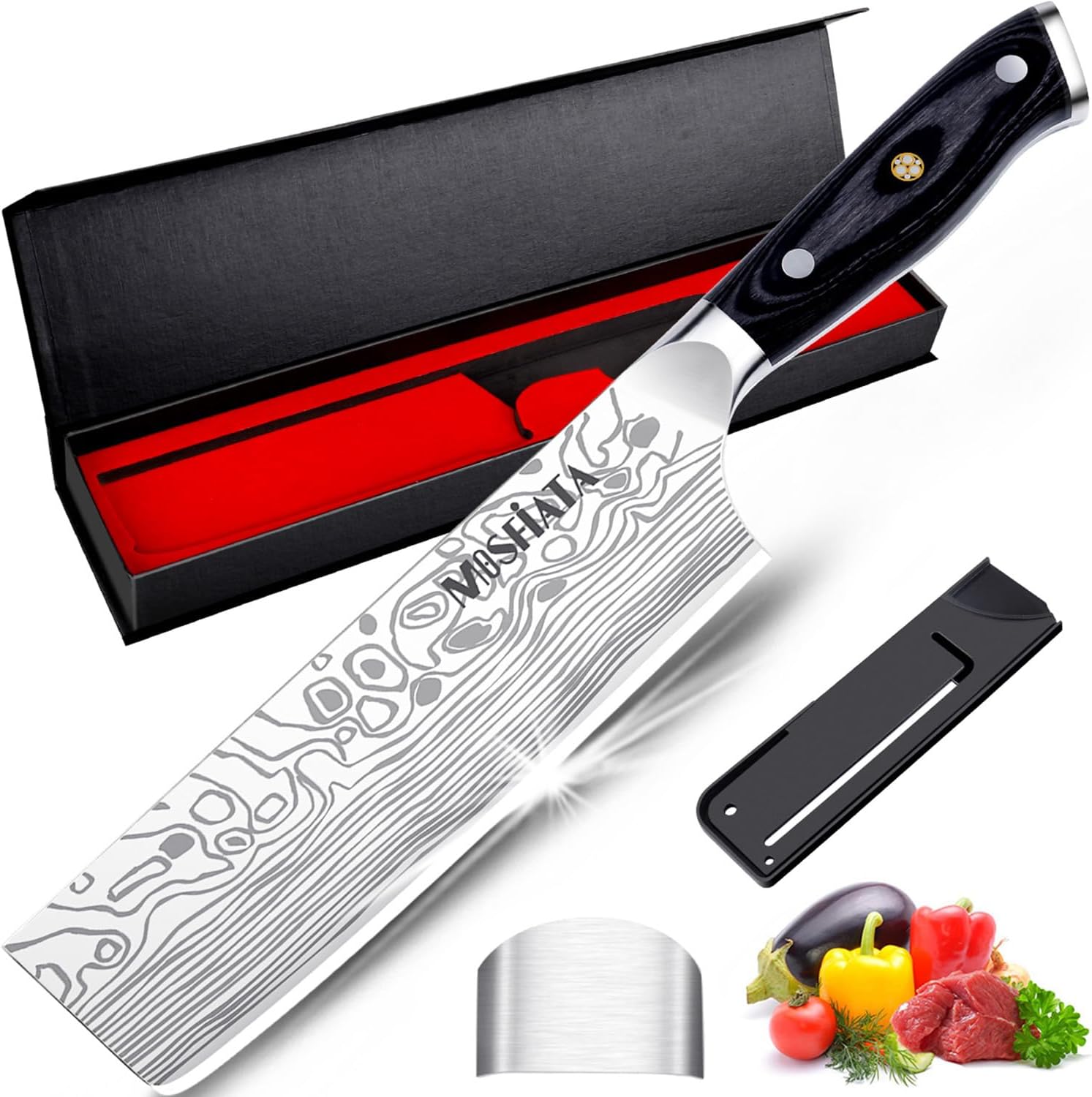 7inch Chef Knife, Professional Chef's Kitchen Knife, Forged High Carbon German S...