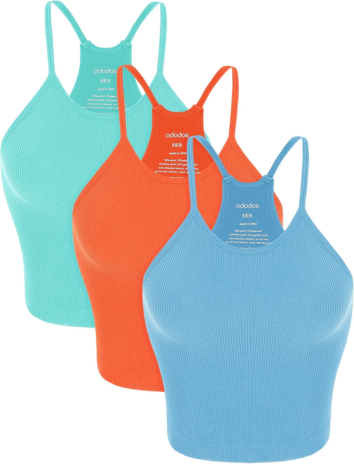 ODODOS Women's Crop Tops, Special Seamless Rib-Knit Camisole for Comfort and Sty...