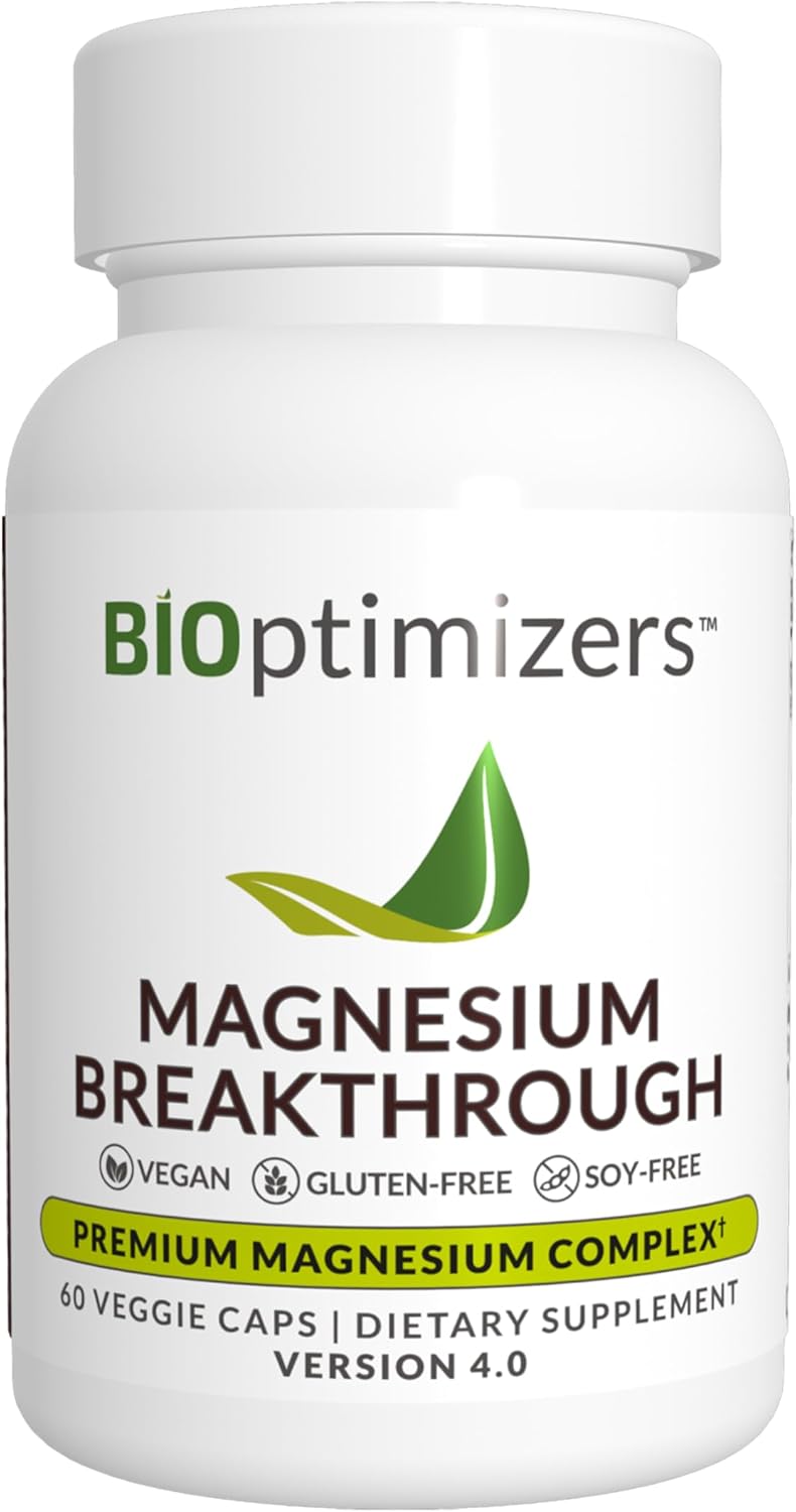 BiOptimizers Magnesium Breakthrough 7-in-1 Complex - Glycinate, Chelate, Malate,...