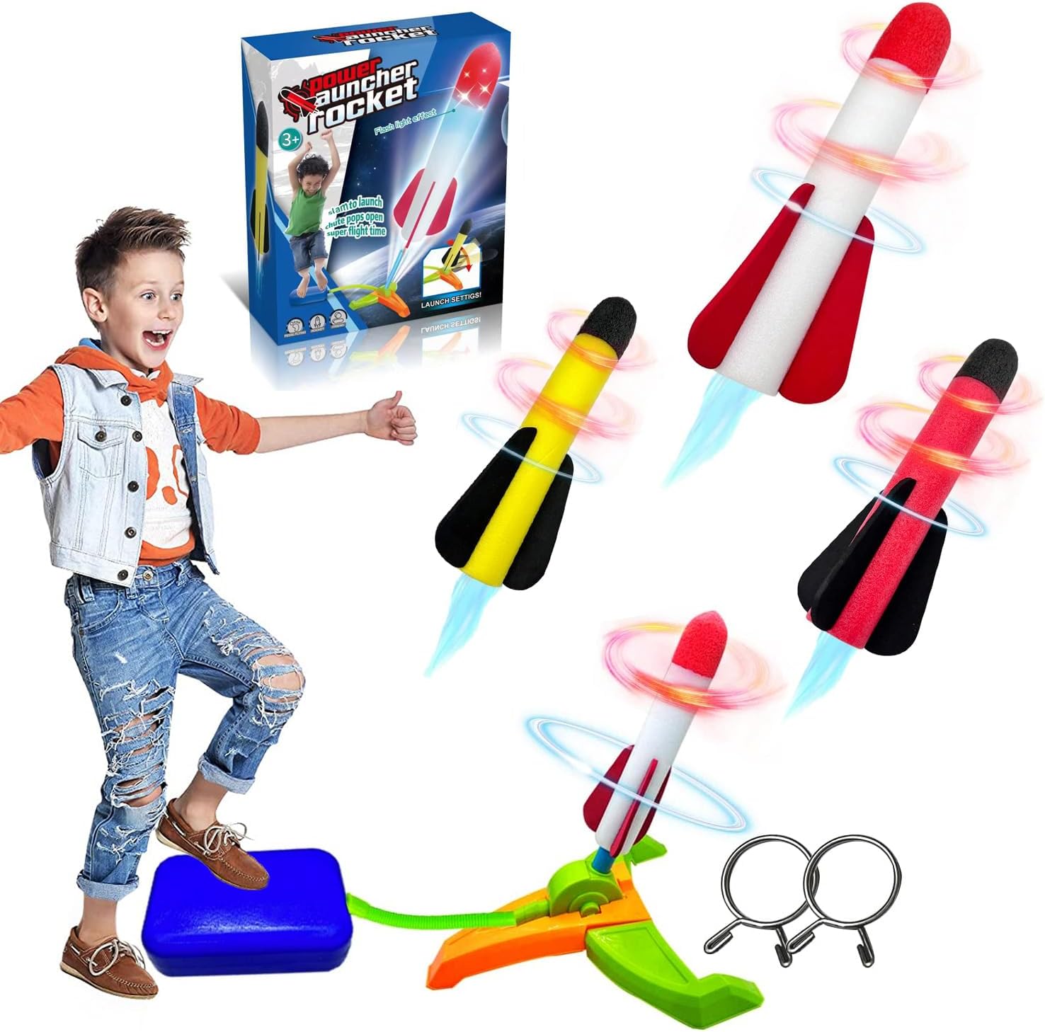Foam Rocket Launcher For Kids Age 3 4 5 6 7 8+, Fun Catapult Rocket Toys Boys To...