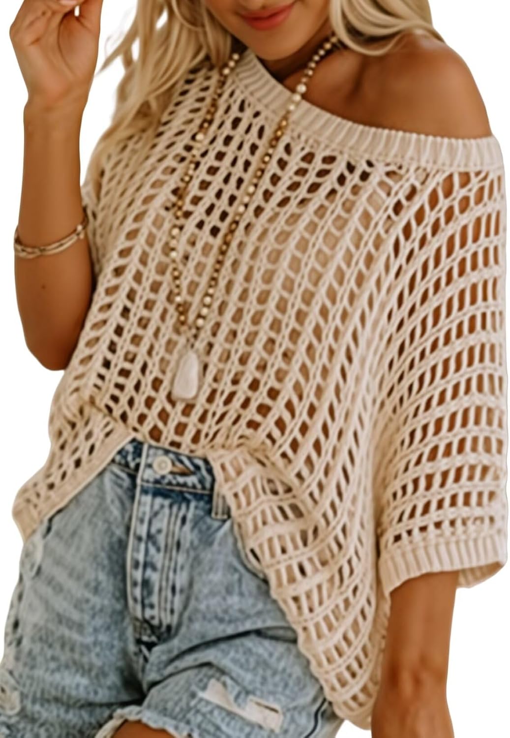 Dokotoo Womens Summer Tops, Unique Short Sleeve Sweater for Casual Style, Specia...