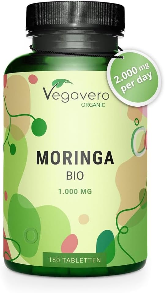 Organic Moringa Oleifera Tablets 2000 mg | Pure Powder - Premium Quality | Lab-T...