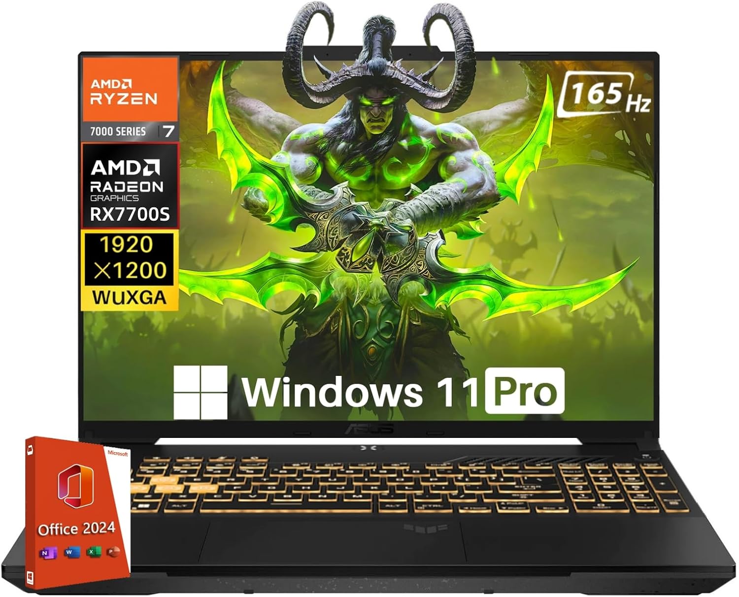 ASUS TUF A16 Gaming Laptop, Distinguished Gaming Laptop with Radeon RX 7700S for...