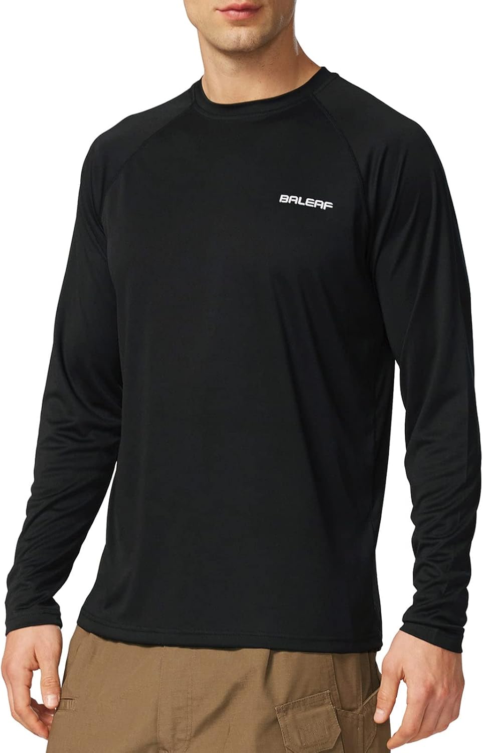 Baleaf Men's Sun Protection Shirt, Special UV SPF UPF 50 Long Sleeve Rash Guard,...