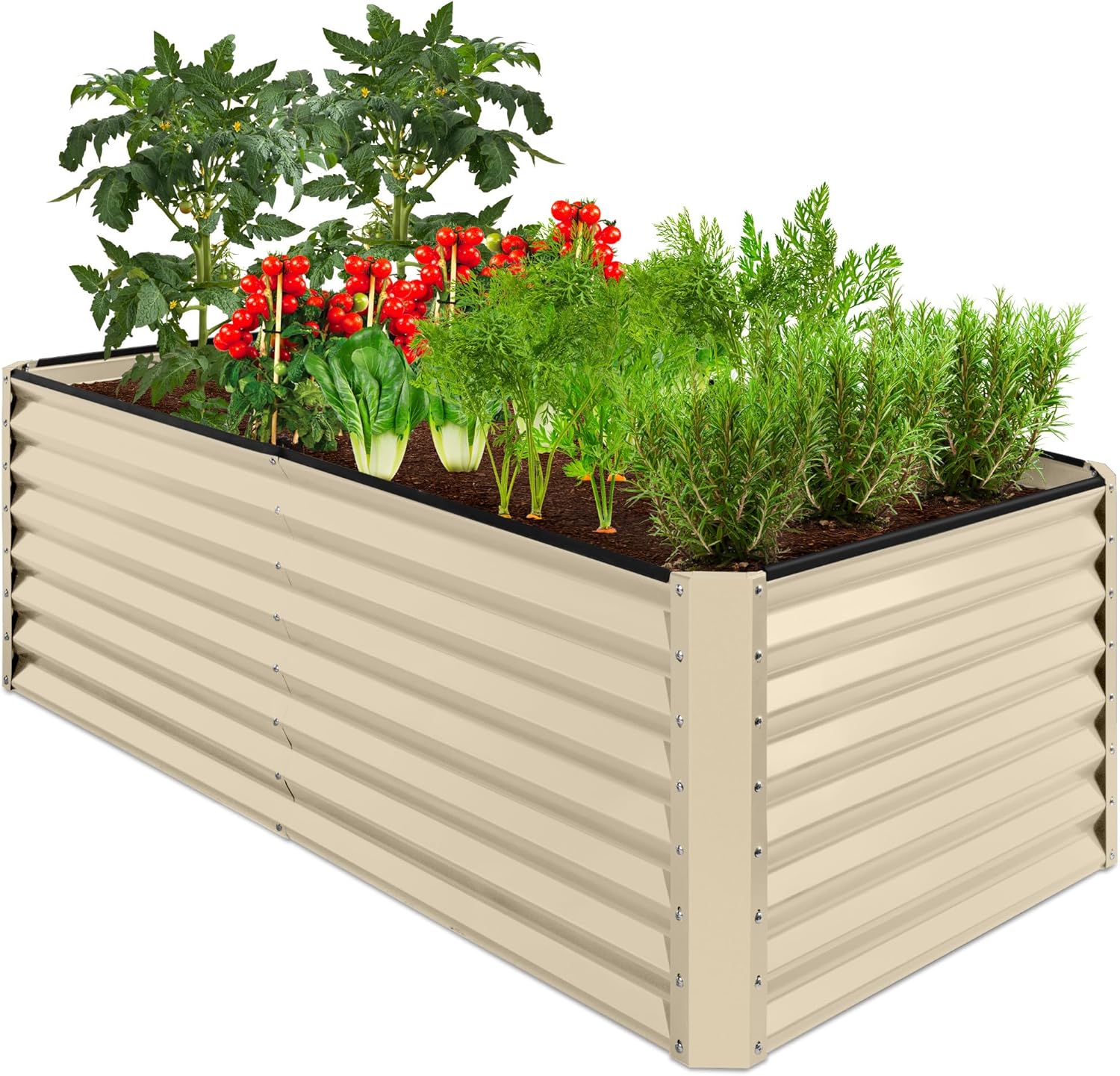 High-Quality Best Choice Products 6x3x2ft Outdoor Metal Raised Garden Bed, Excep...