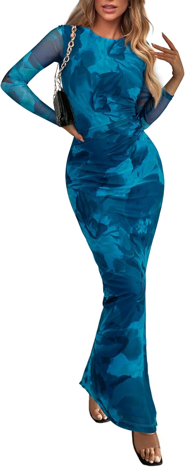 Chic PRETTYGARDEN Women's Bodycon Maxi Dress, Trendy Fashion Dress for Fall and...