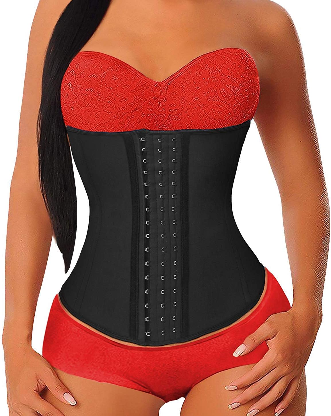 YIANNA Waist Trainer for Women Latex Underbust Waist Cincher Corset Sport Girdle...