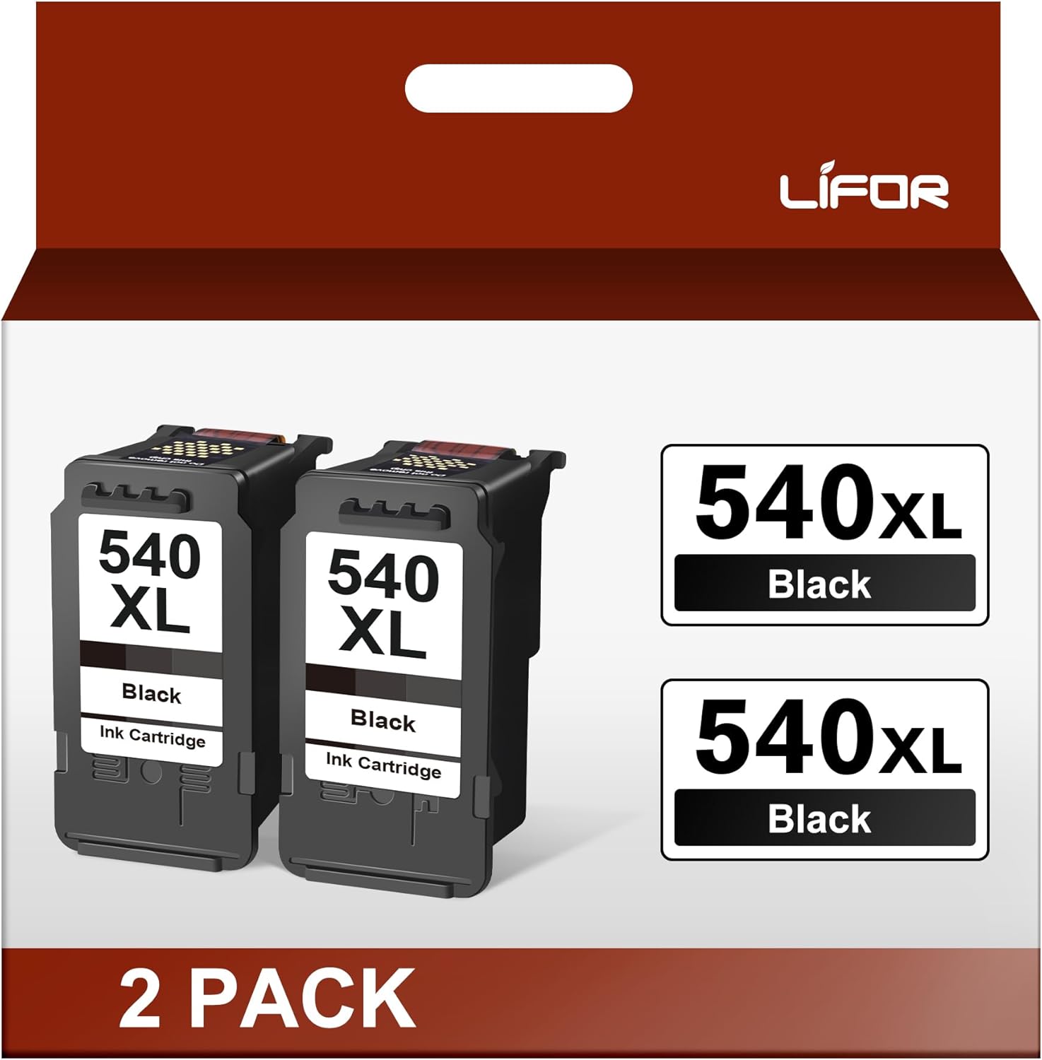LIFOR PG-540XL Ink Cartridges, Premium Black Replacement Ink Cartridges for Cano...