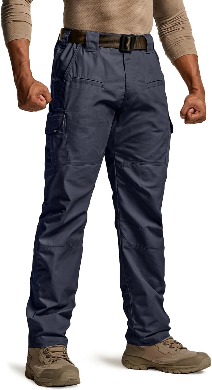 CQR Men's Tactical Pants, Special Water Resistant Ripstop Cargo Pants, Lightweig...