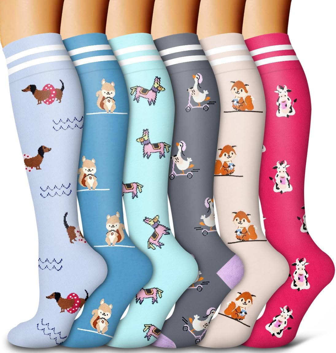 Compression Support Socks, Copper Compression Socks for Women and Men, Innovativ...