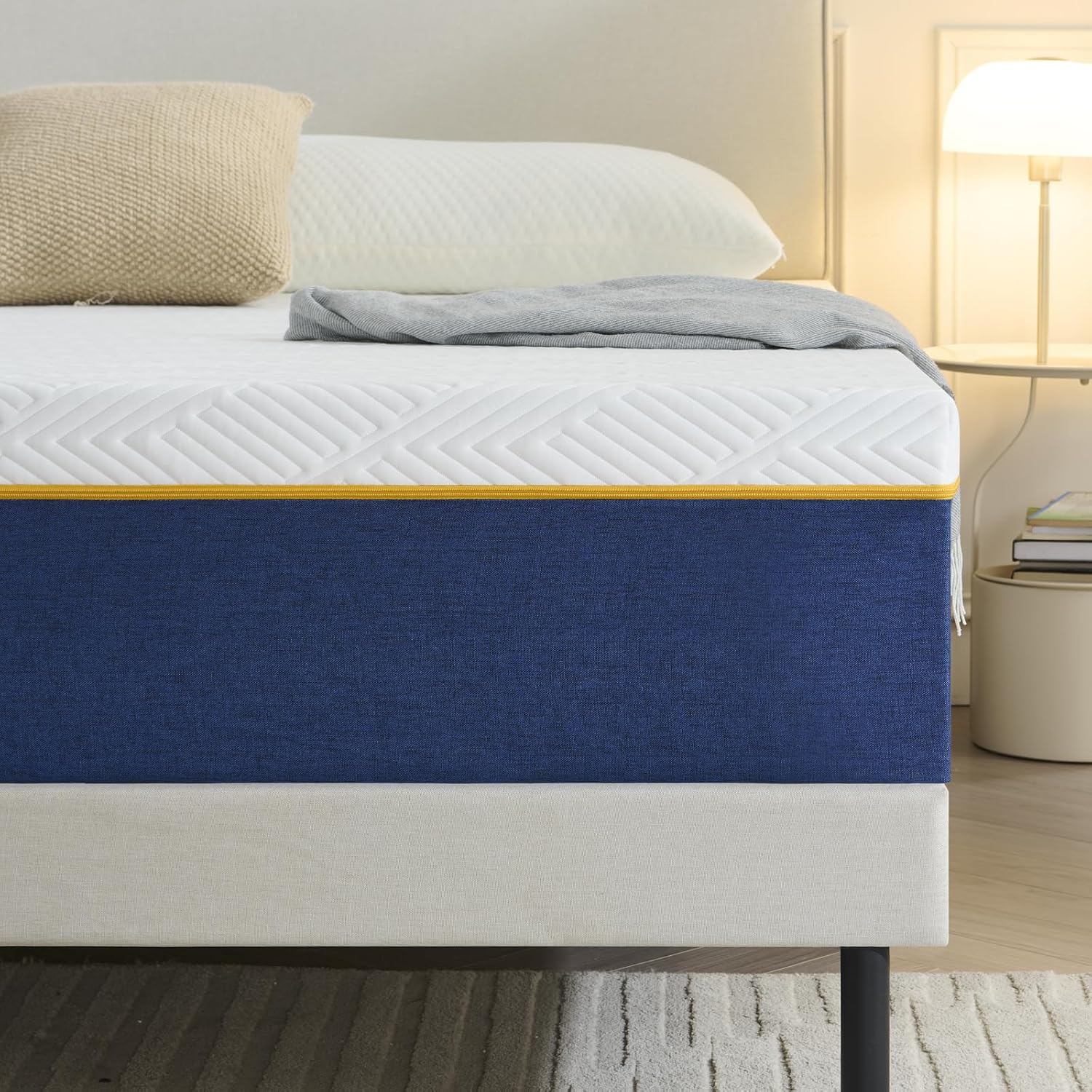 Yocreat 25CM Double Mattress, Gel Memory Foam Mattress, Pressure Relieving, Medi...