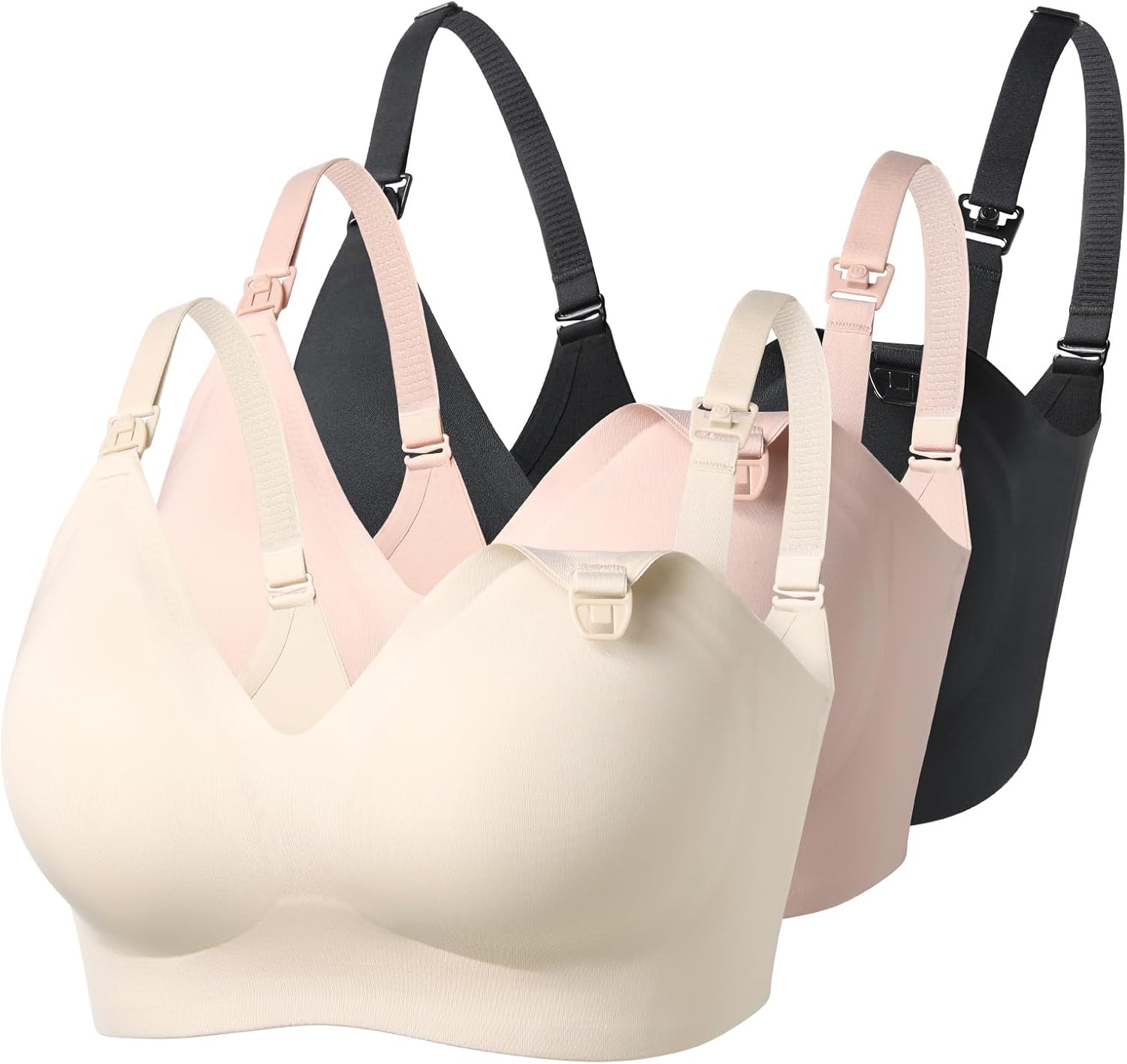 Momcozy Nursing Bras for Breastfeeding, YN21 Seamless Ultra Comfort Maternity Br...