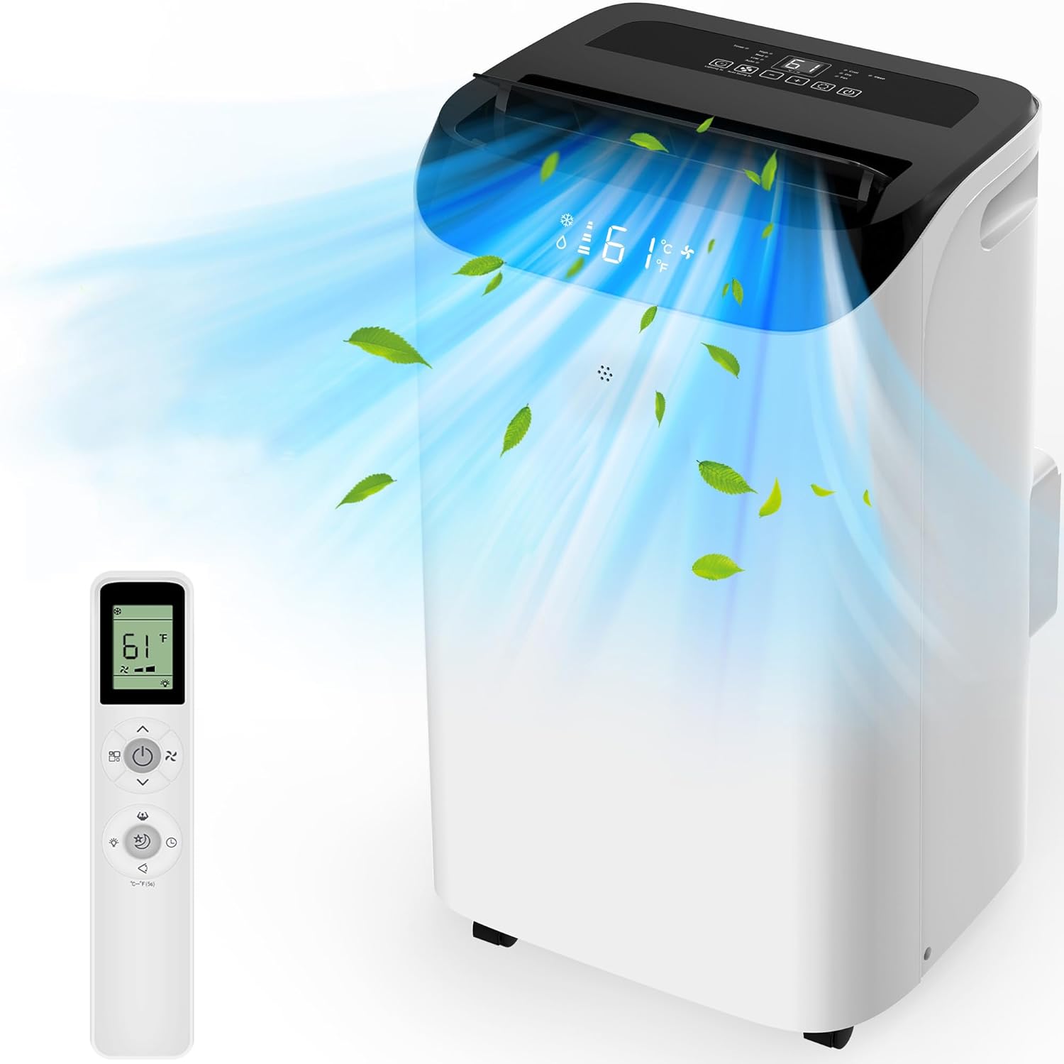 12000 BTU Portable Air Conditioners with Remote Control, 3-in-1 Free Standing Co...