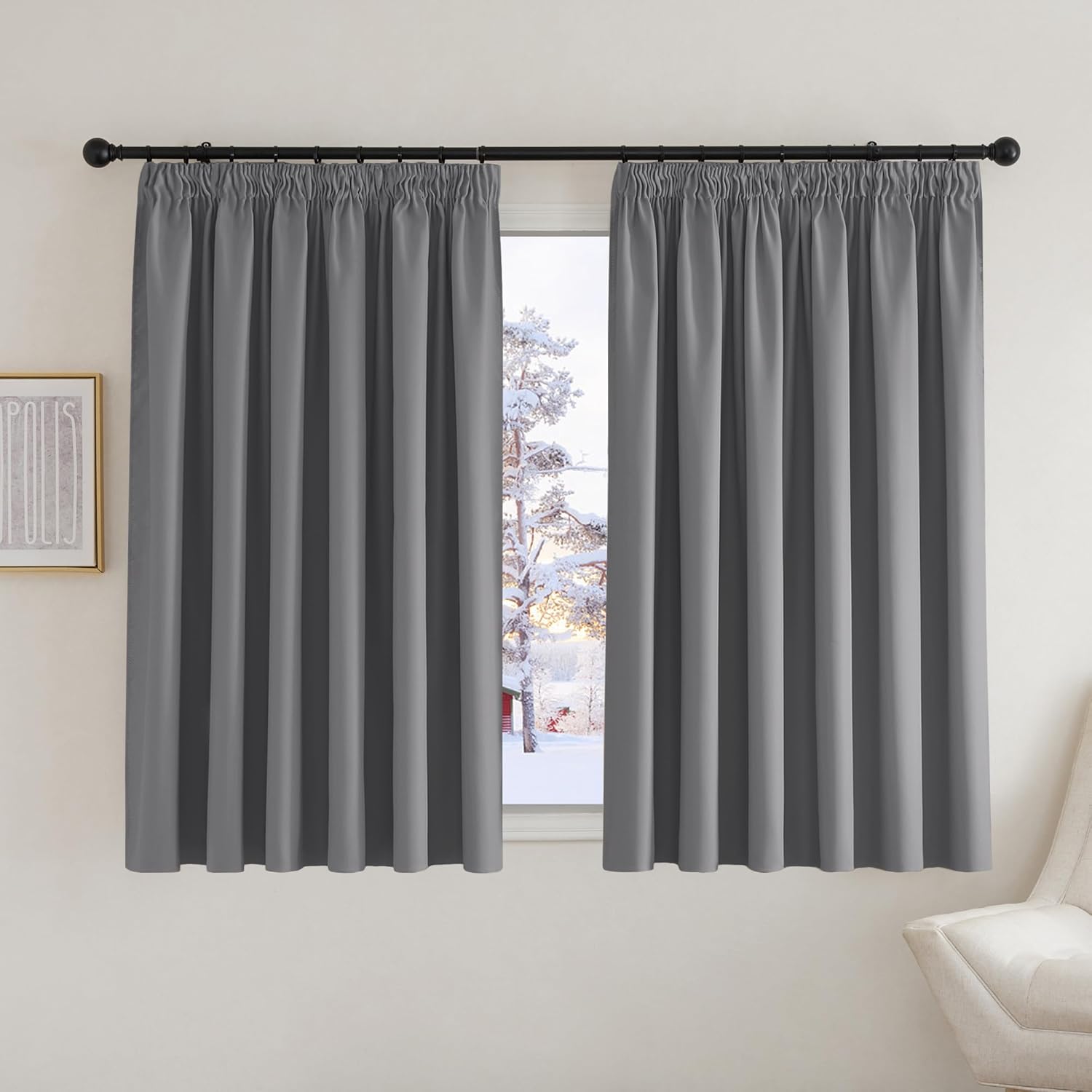 PONY DANCE Blackout Curtains, Unique Thermal Insulated Curtains for Bedroom/Livi...
