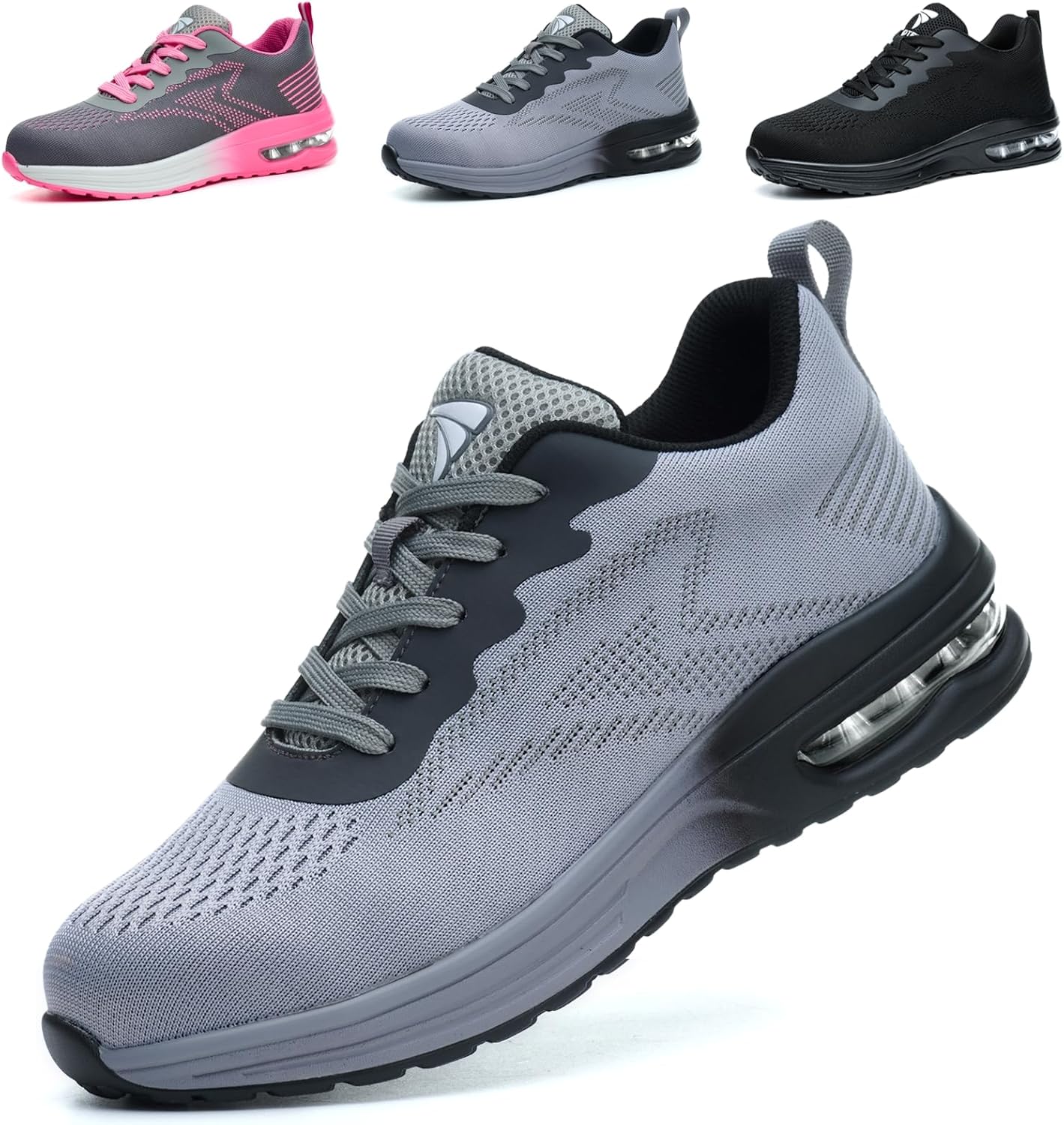 Safety Trainers Men Womens Safety Shoes with Steel Toe Cap Trainers Non Slip Lig...