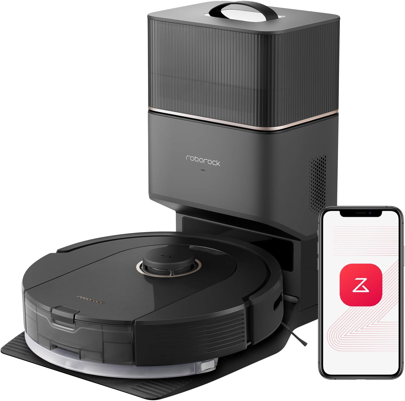 roborock Q5 Pro+ Robot Vacuum and Mop, Self-Emptying, 5500 Pa Max Suction, DuoRo...