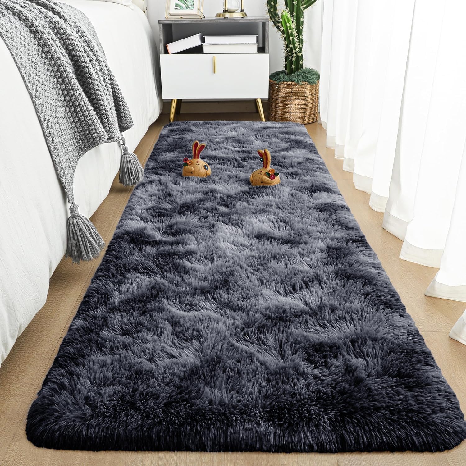 High-Quality Rugs Living Room, Modern Dark Grey Area Rugs for Bedroom, Special A...