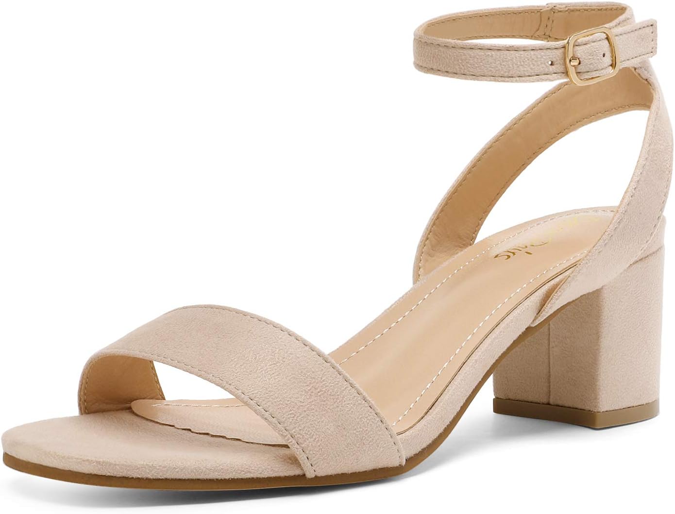 Fashionable DREAM PAIRS Women's Ankle Strap Sandals, Unique Open Toe Low Block C...