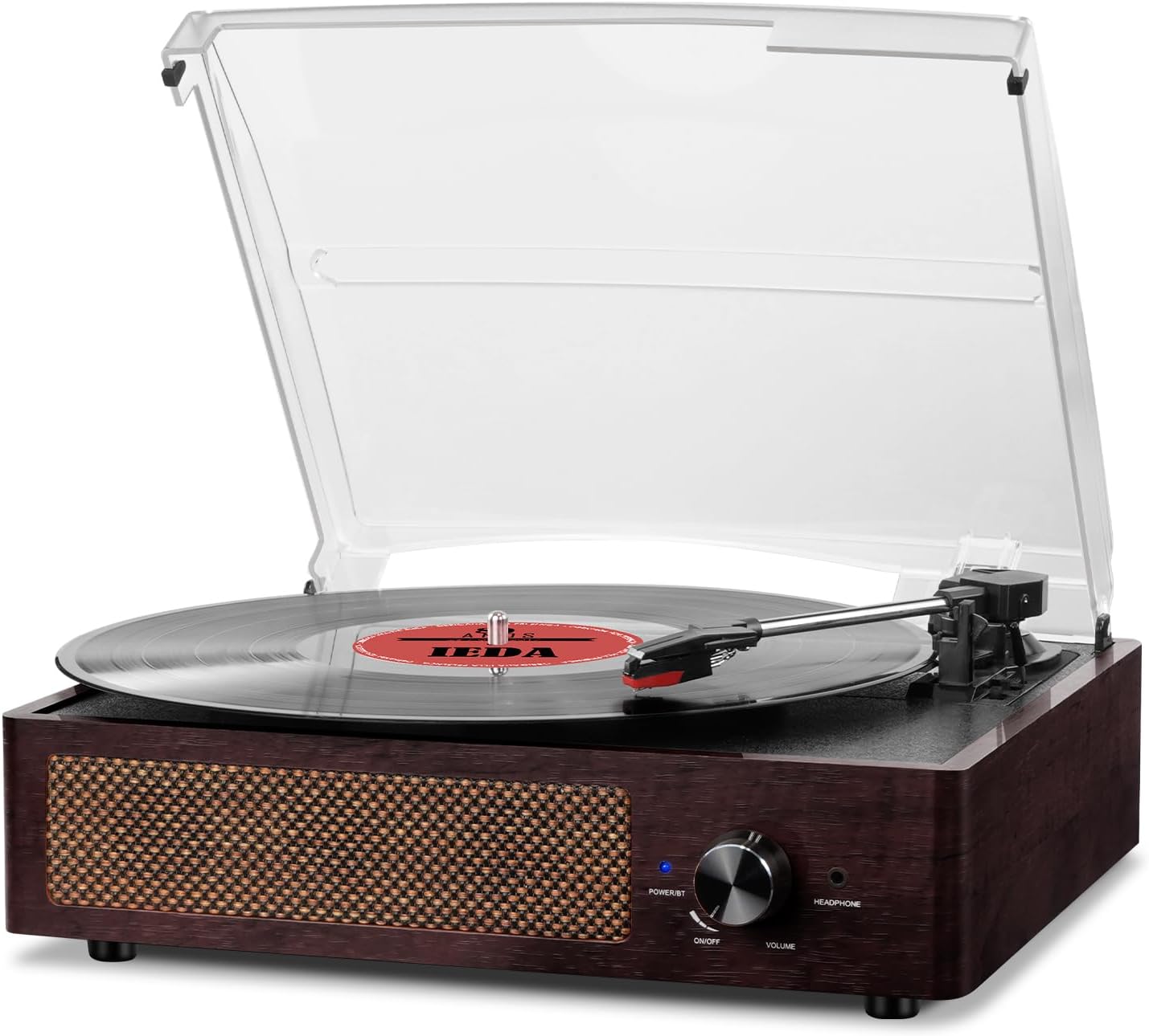 Mersoco Vinyl Record Player Bluetooth Belt-Driven...