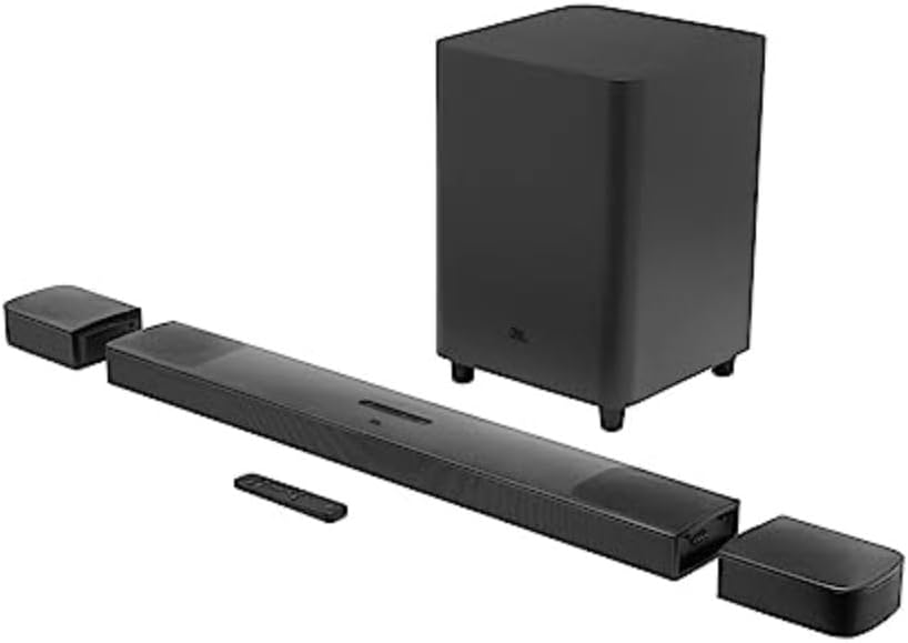 JBL Bar 9.1 - Channel Soundbar System with Surround Speakers and Dolby Atmos, Bl...