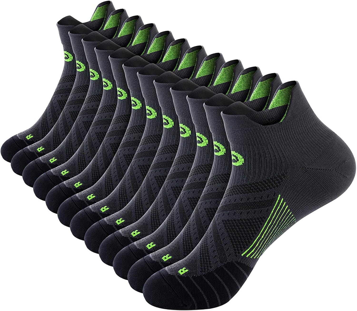 PAPLUS Ankle Compression Sock for Men and Women 2/4/6 Pairs, Low Cut Compression...