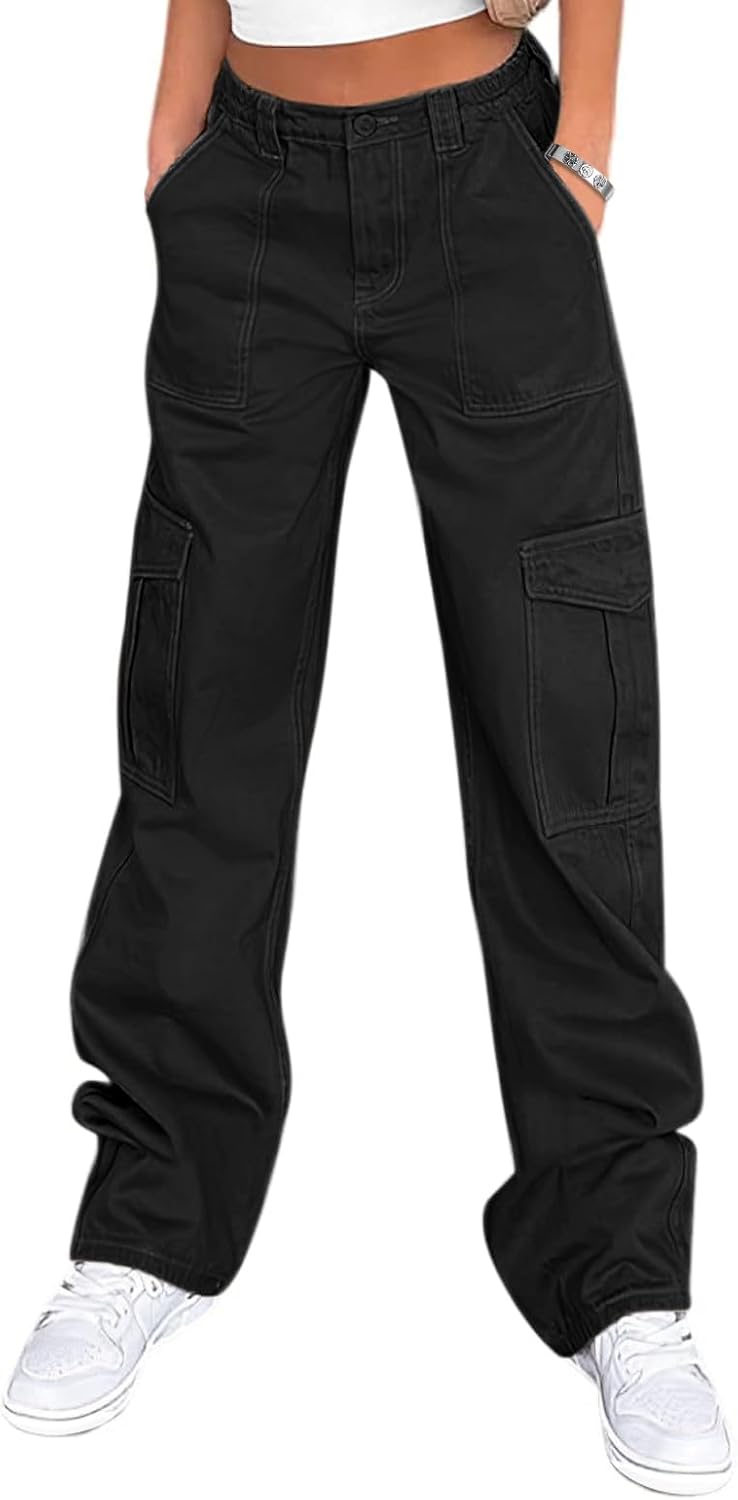 Trendsetting Lepunuo Cargo Pants, Fashionable High Waisted Casual Pants for Wome...