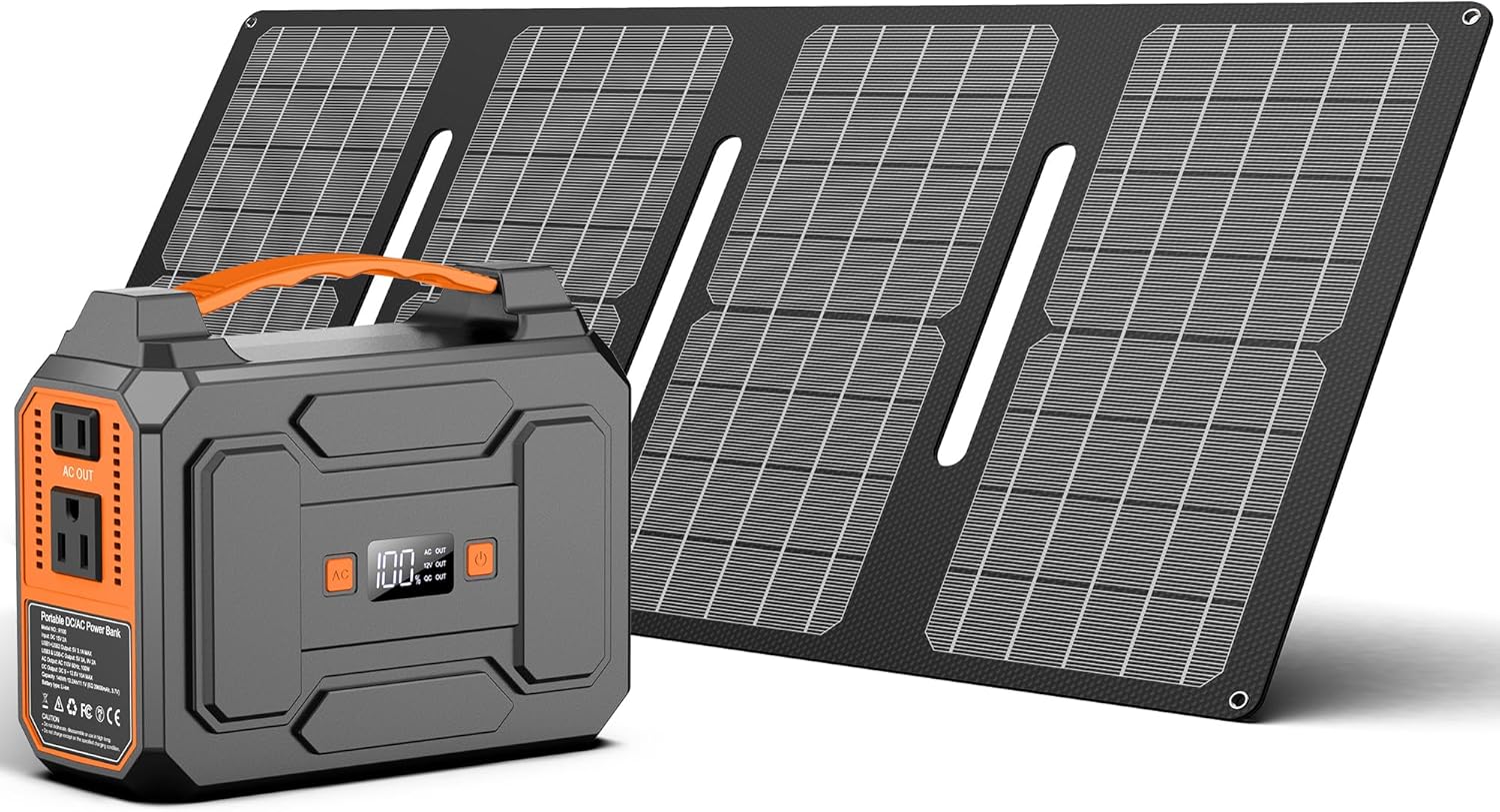 Solar Generator, Sustainable Solar Powered Generator 200W Peak, Unique Portable...