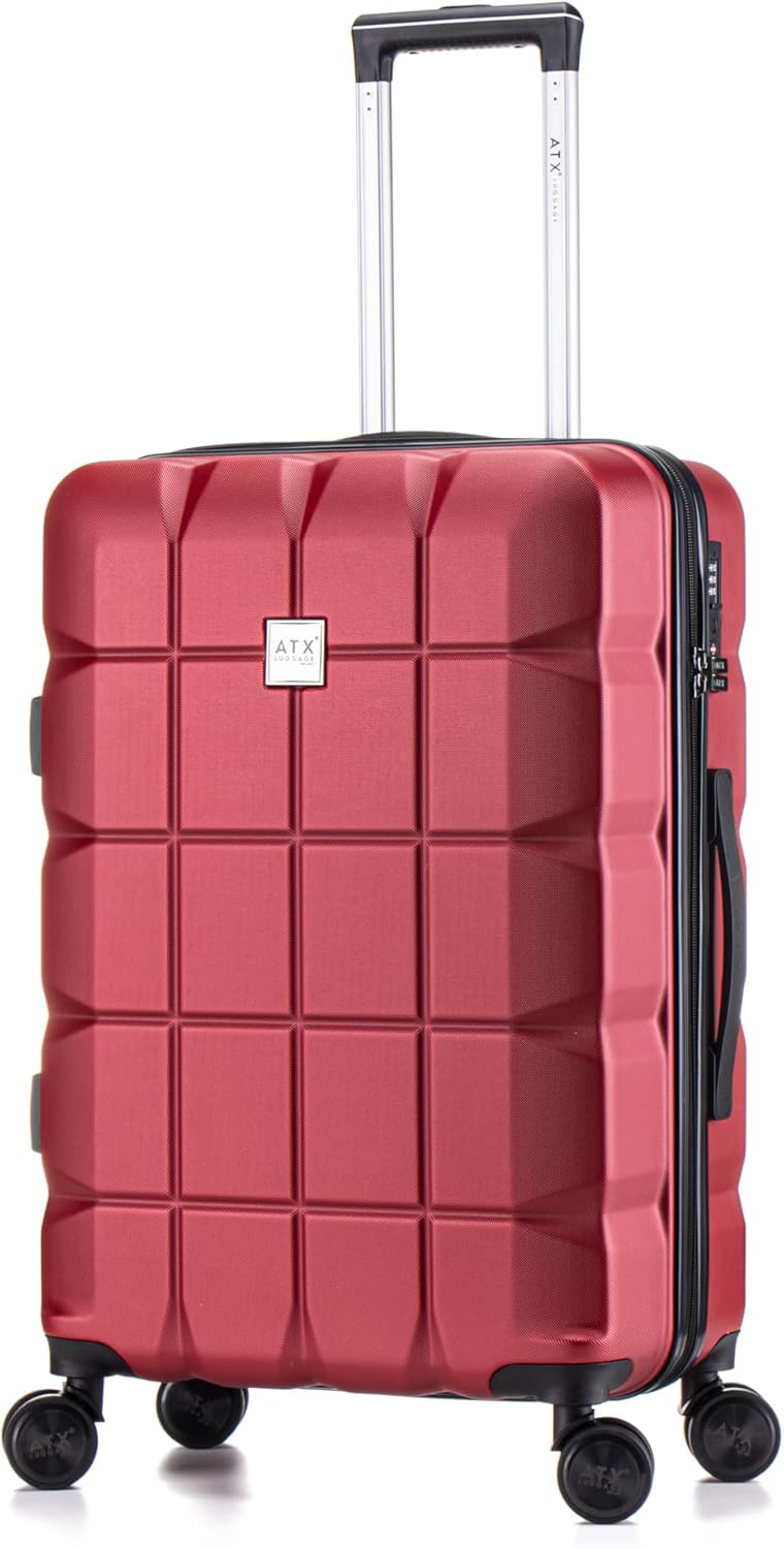 Premium ATX Luggage, Special Medium Suitcase with 4 Dual Spinner Wheels, High-Qu...