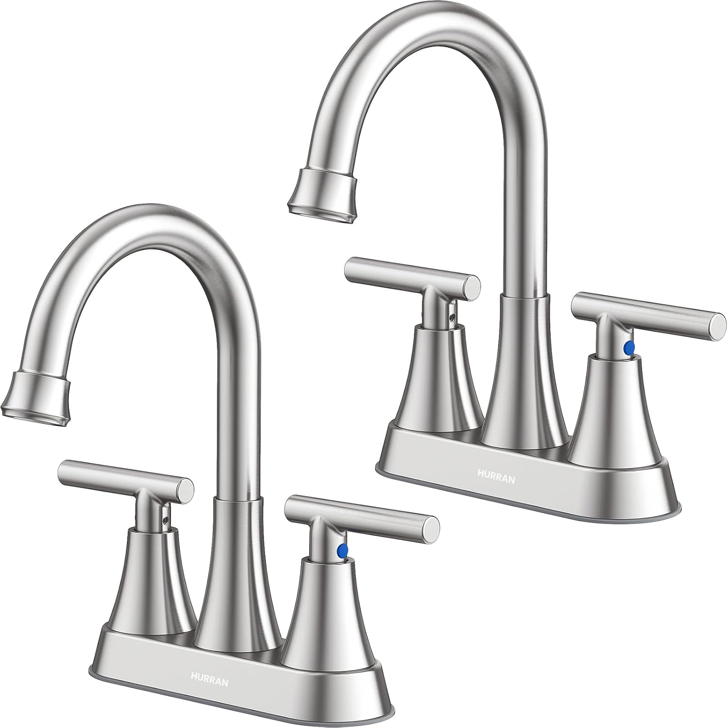 Bathroom Faucets, Hurran 4 Inch Brushed Nickel Bathroom Sink Faucet, Special Sin...