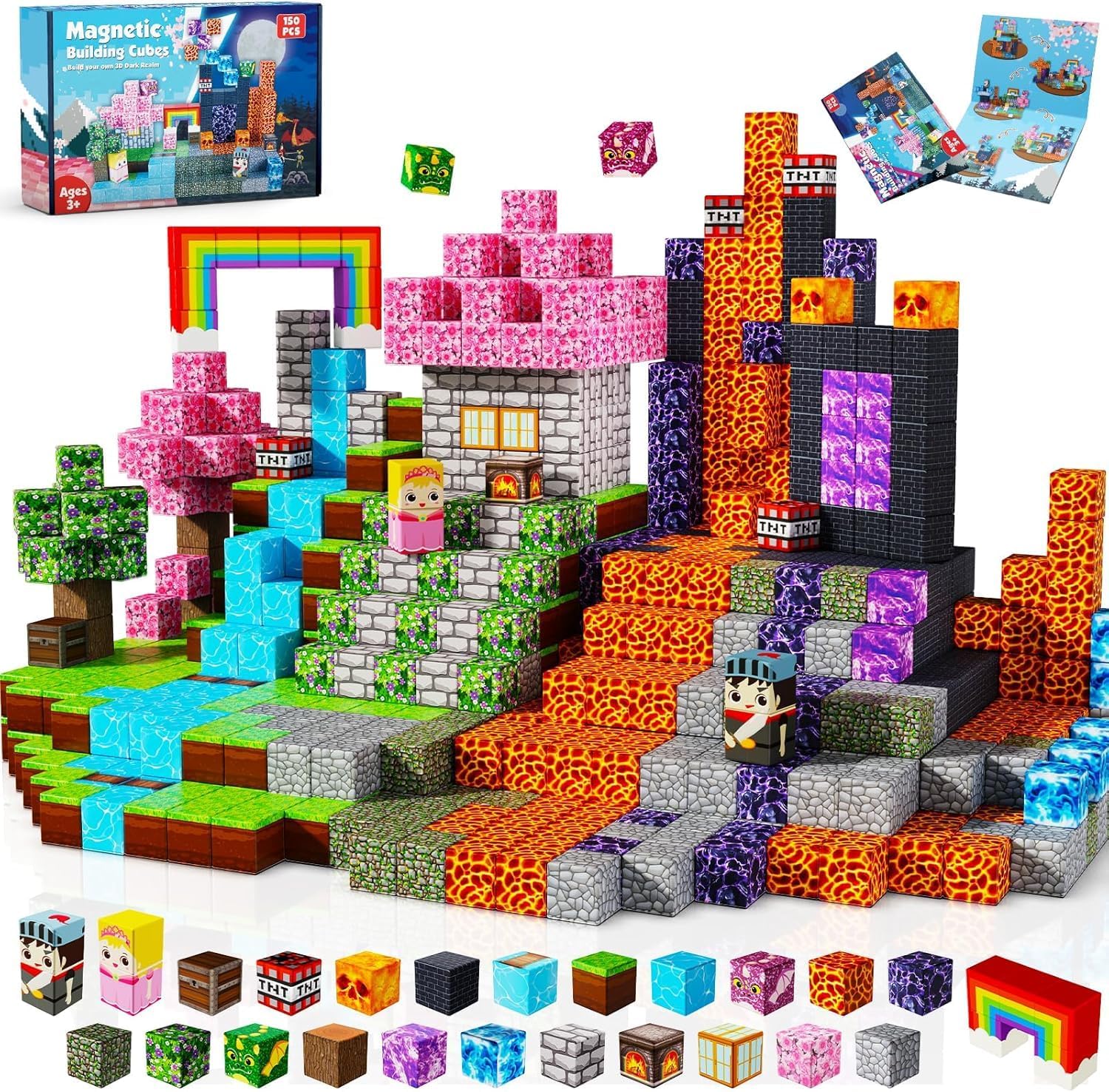 Goody King Magnetic Blocks-150 PCS Dark Swordsman's Forest Castle Set - Magnetic...