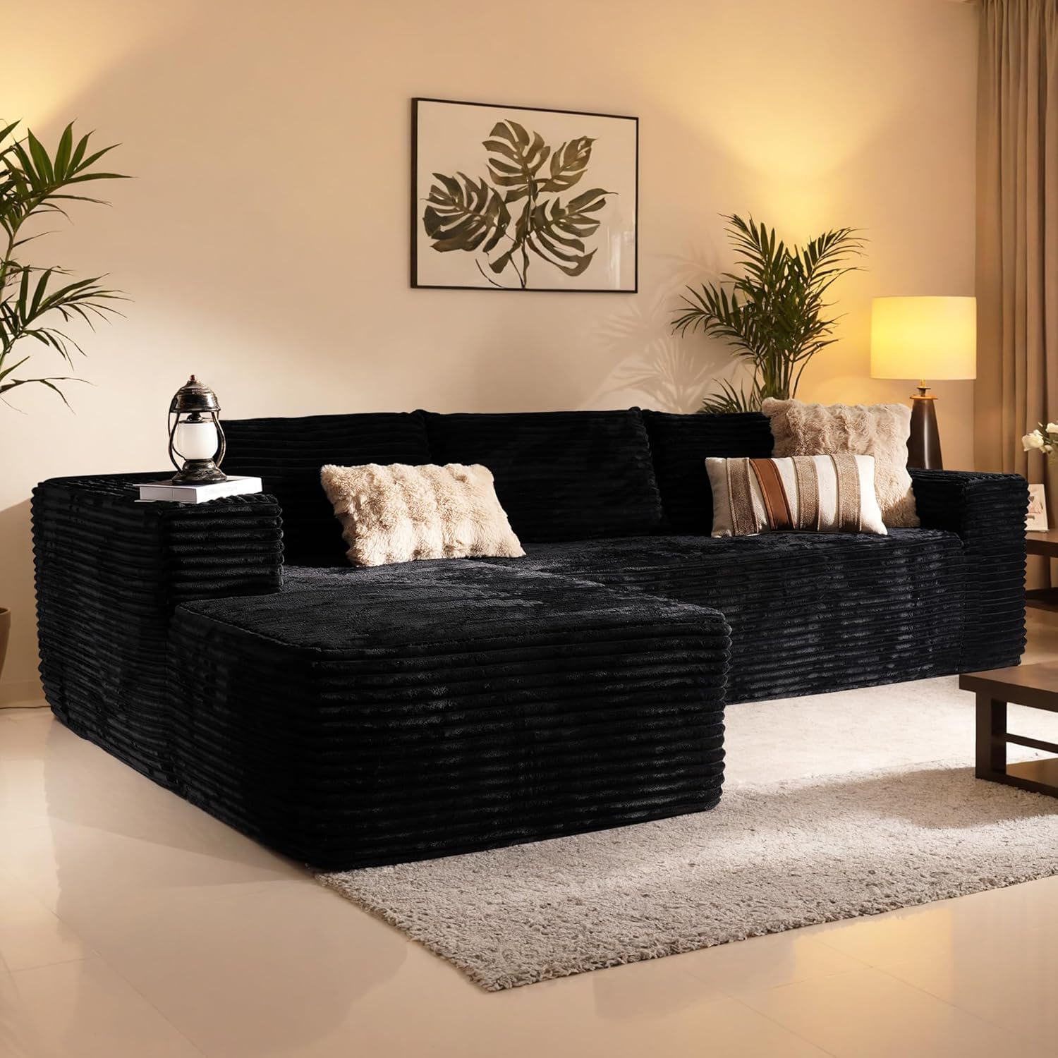 106" Cloud Sectional Couch with Chaise Lounge,L Shaped Modular Modern Sofa,Comfy...