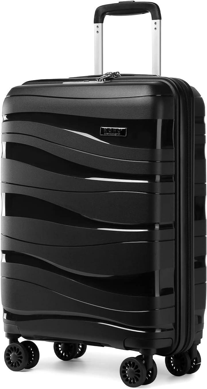 Kono Large Check in Luggage 28 inch Lightweight Polypropylene Hard Shell Suitcas...