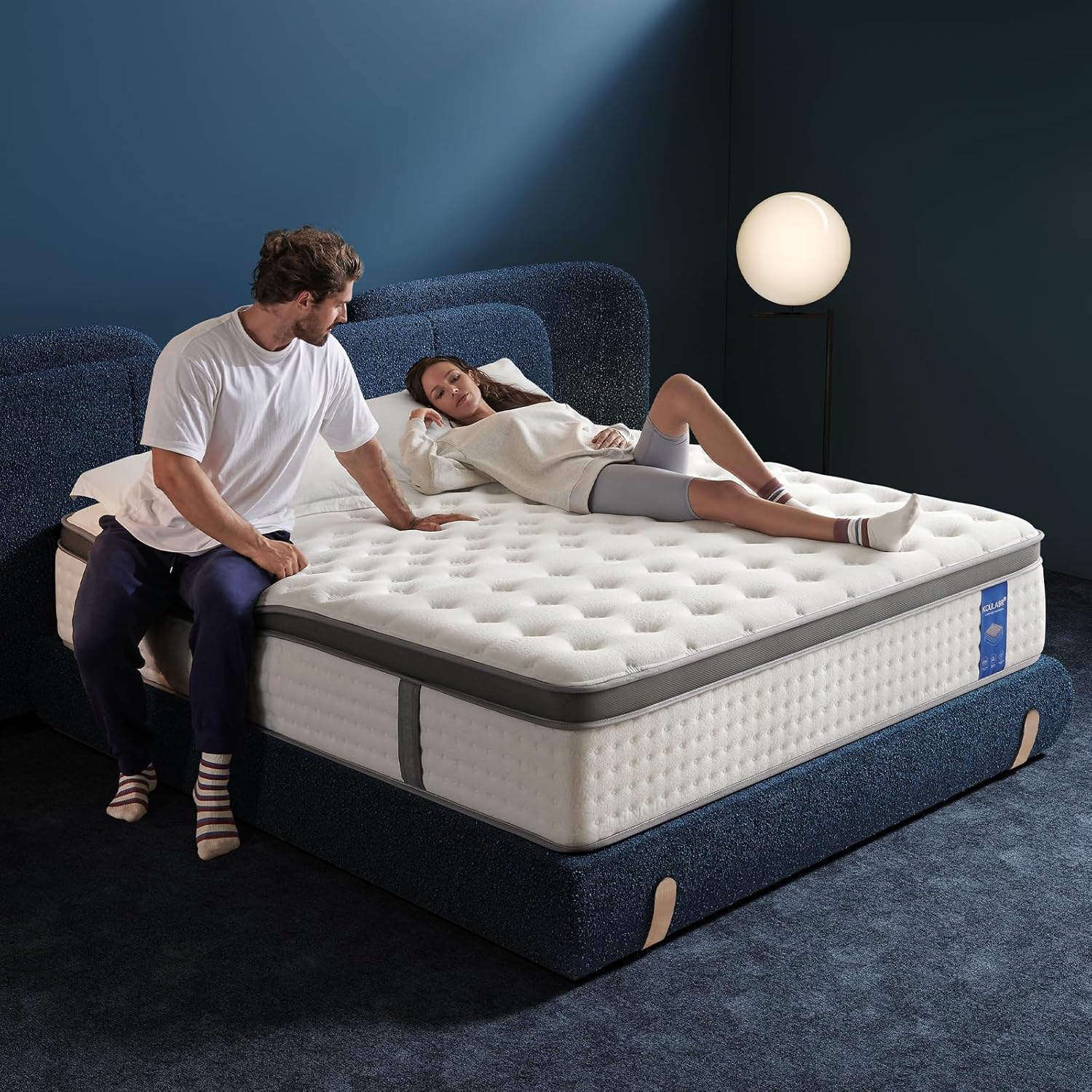 Queen Size Mattress, 12 Inch Hybrid Mattress in a Box, Gel Memory Foam, Individu...