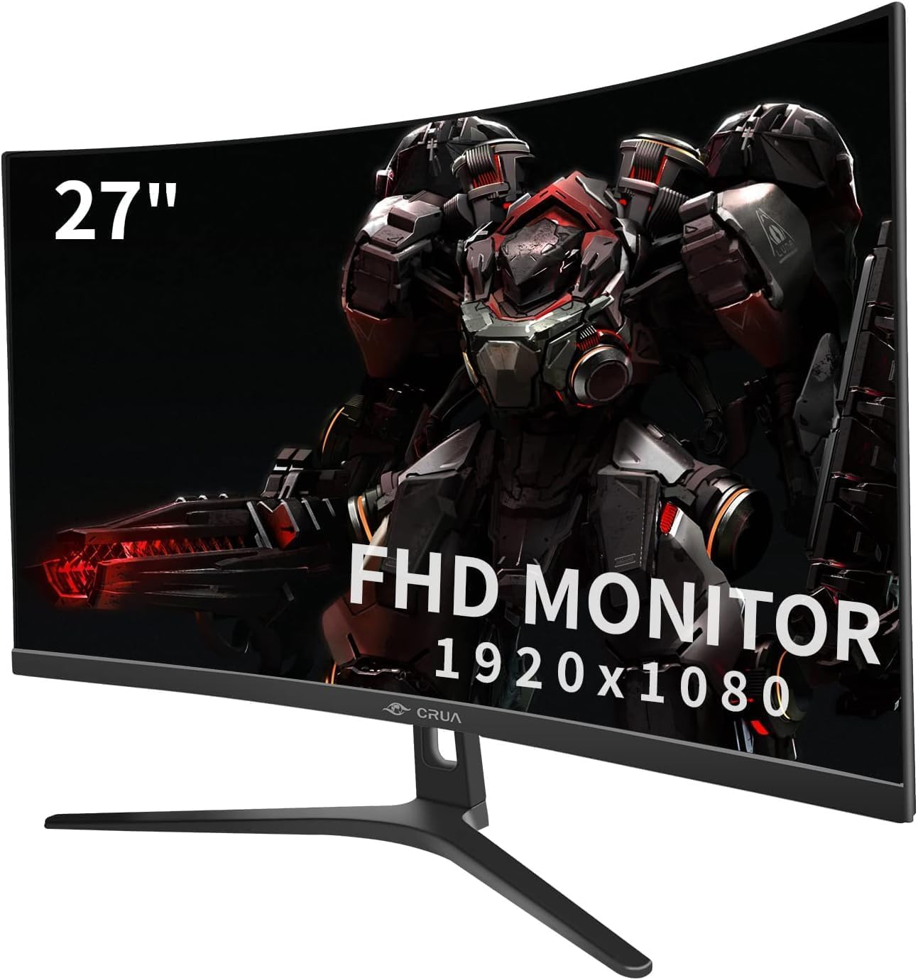 CRUA 27 Inch 180HZ/200HZ Curved Gaming Monitor, Full HD 1080P 1800R Frameless Co...