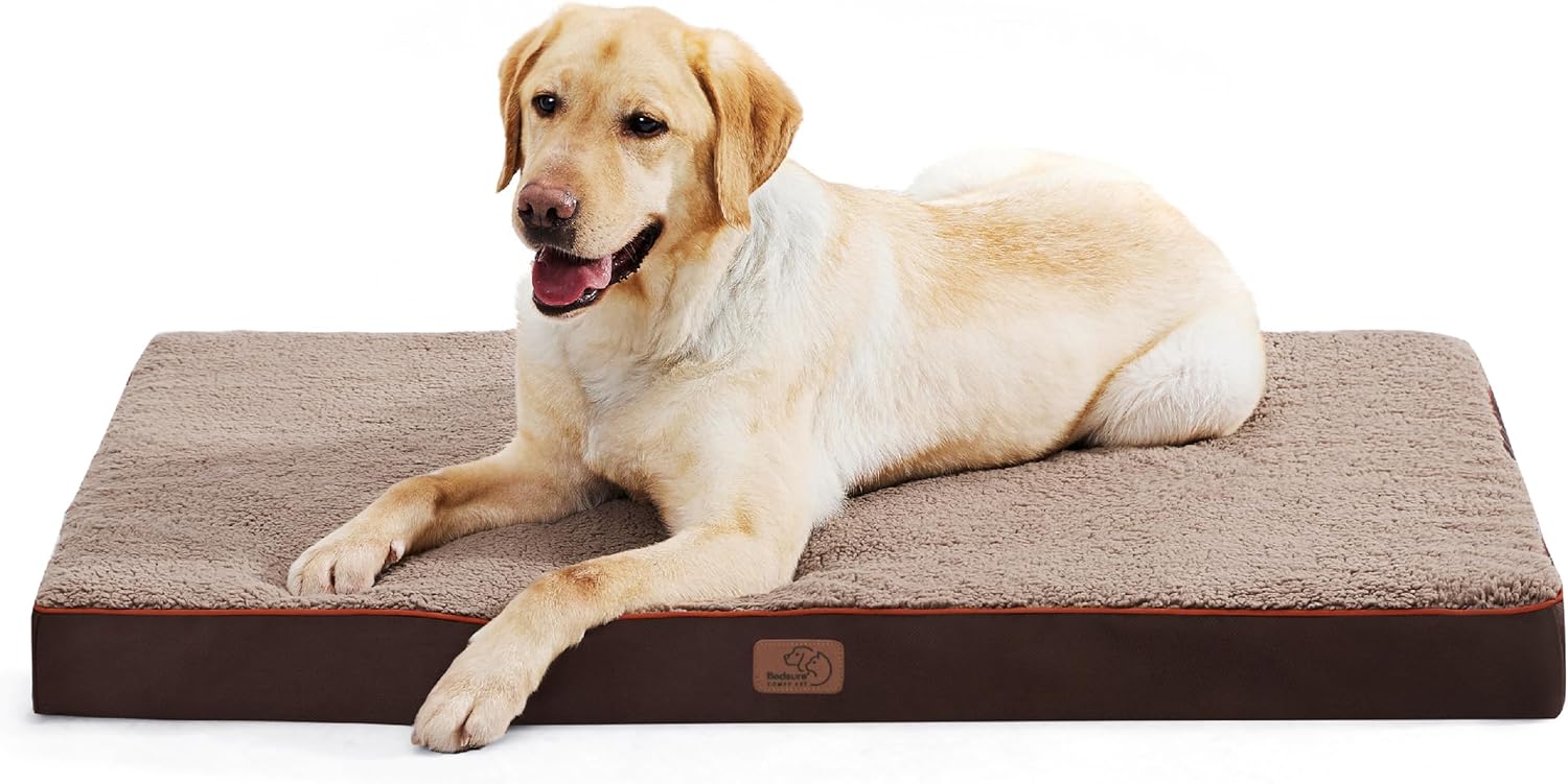 Bedsure Extra Large Dog Bed Washable - Orthopedic Dog Pillow and Mattress Mat fo...