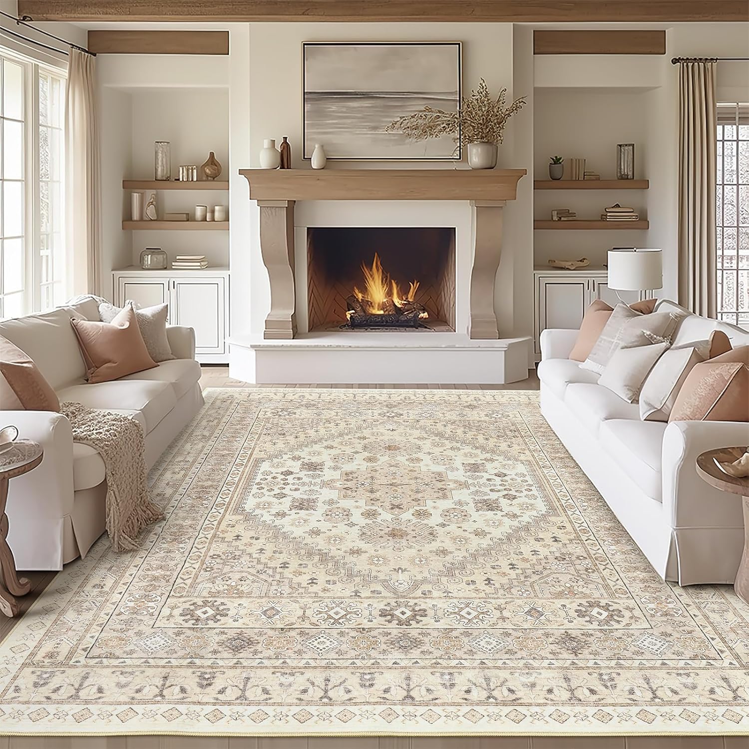 Zesthome 9x12 Area Rugs, Special Stain Resistant Washable Rug, High-Quality Ultr...