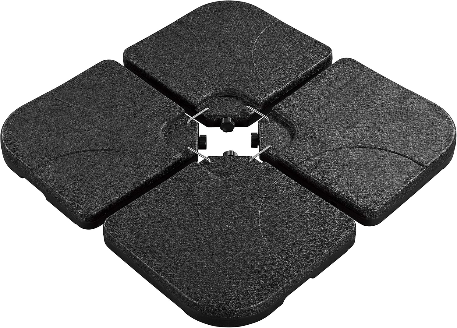 Durable Yaheetech 4 Pieces Square Banana Umbrella Stand, Unique Weight Stand for...