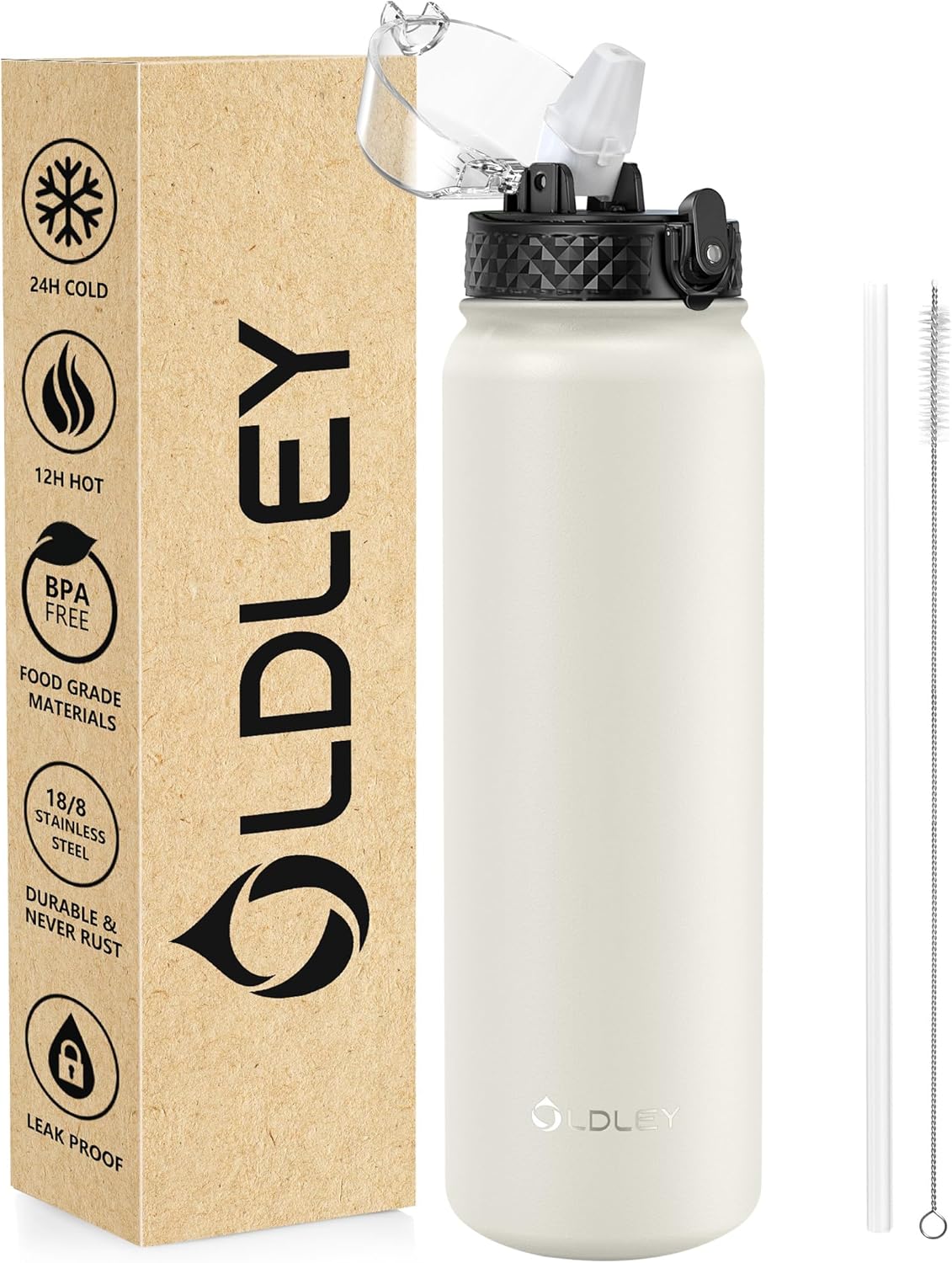 OLDLEY Stainless Steel Water Bottle, Special Vacuum Insulated Drink Flask, High-...