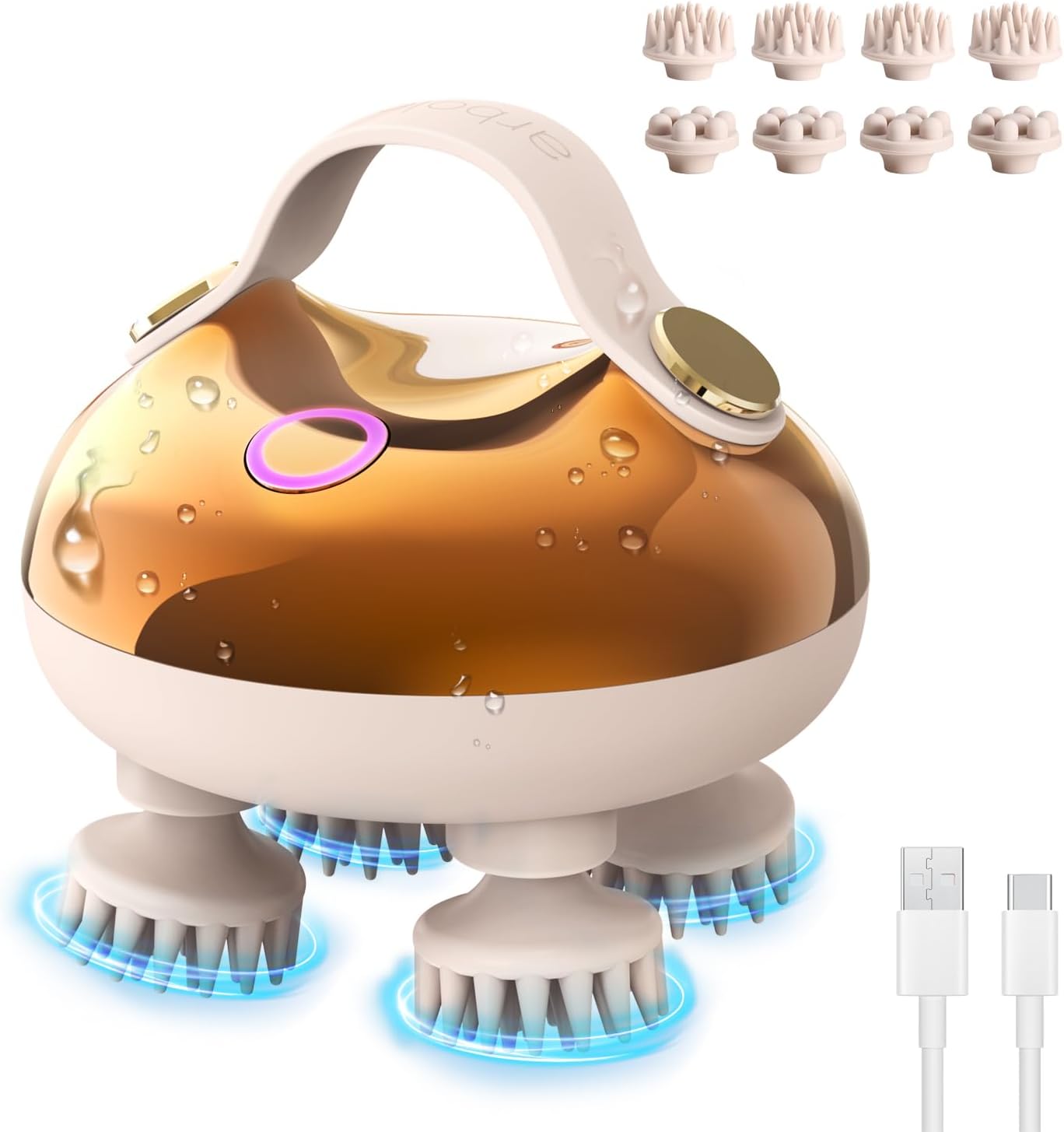 arboleaf Electric Scalp Massager, Waterproof Head Massager with Replacement Sili...