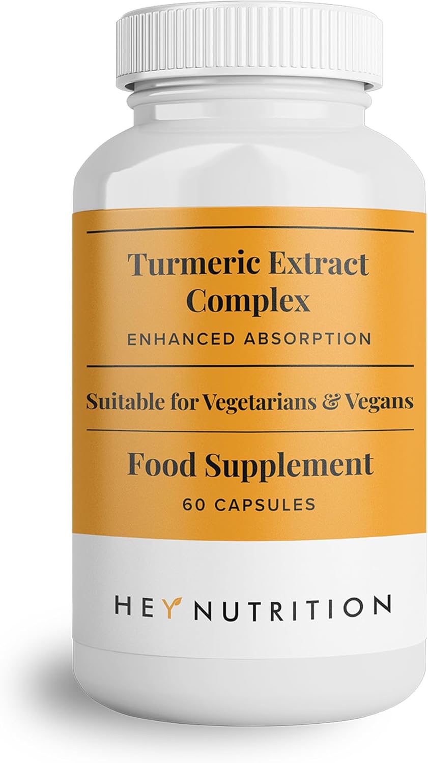 Hey Nutrition Turmeric Extract Complex - Vitamin D3 & C, Black Pepper Extract -...