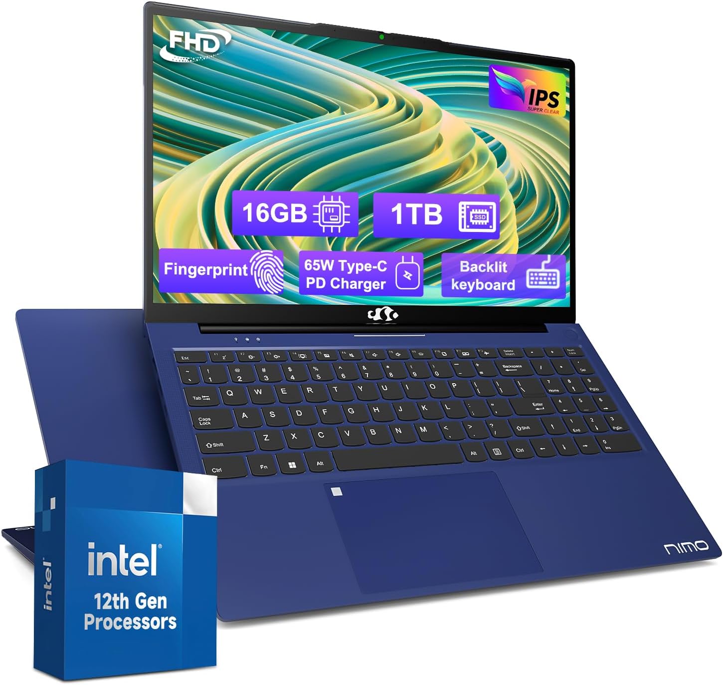 15.6-FHD-Laptop Student-Laptop, 16GB RAM 1TB SSD, Intel Pentium Quad-Core N100 P...