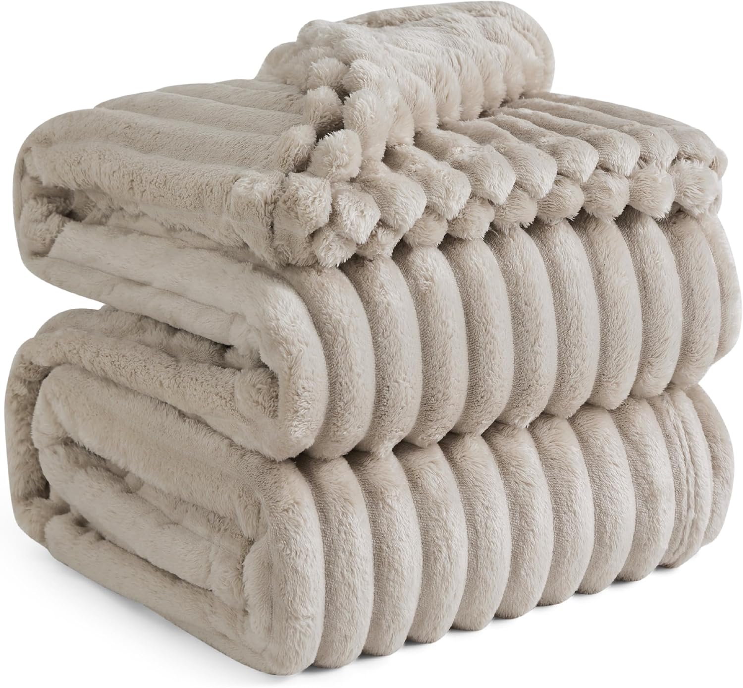 Bedsure Fluffy Fleece Blanket, Premium Soft Cosy Warm King Size Blanket, Exclusi...