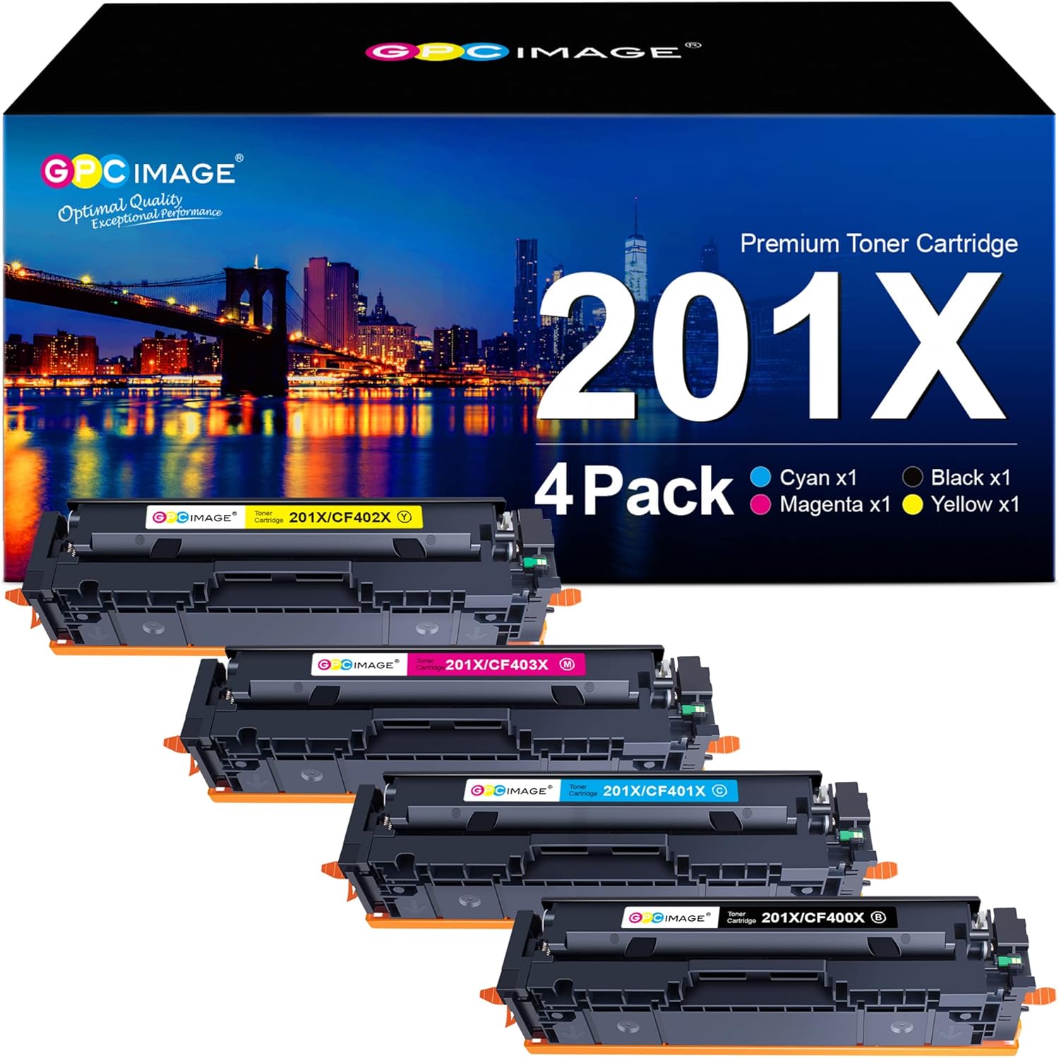 GPC Image Toner Cartridges Replacement for HP 201X 201A CF400X CF400A Compatible...