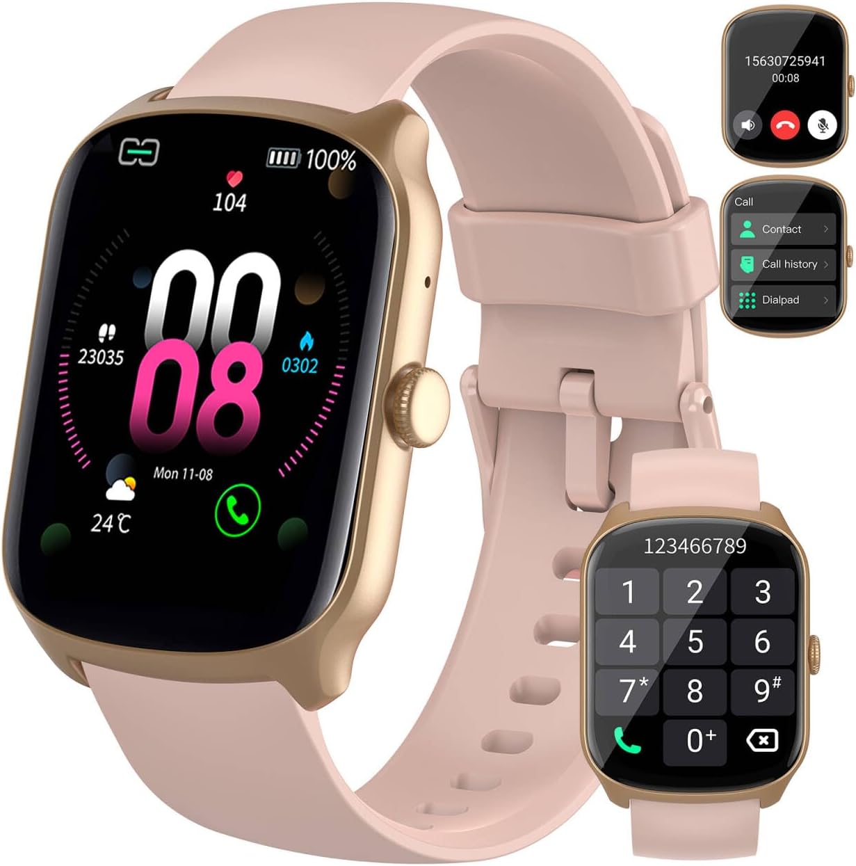 Smart Watch for Men Women Answer/Make Calls, 1.95" Curved Screen Smartwatch with...